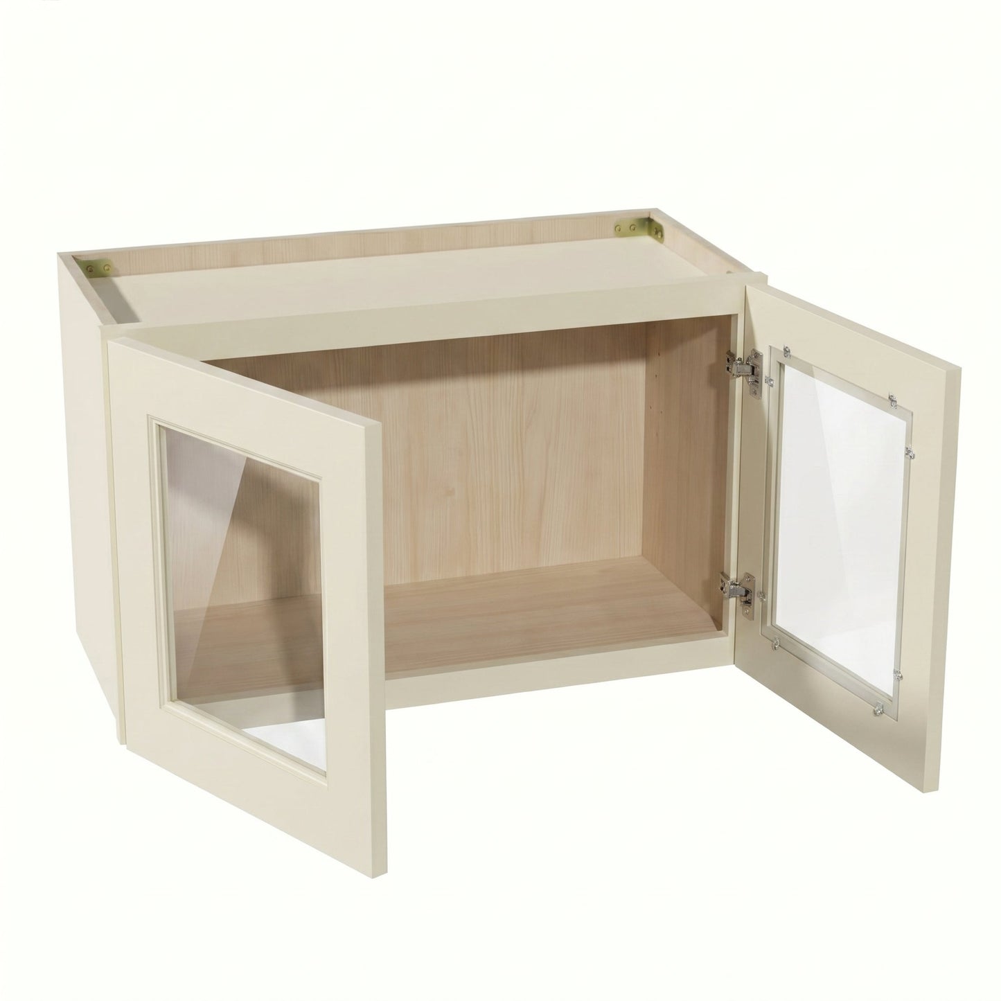 Shaker Bridge Wall Cabinet 27" (W2718GD) · Tallis - Swan White - Interior