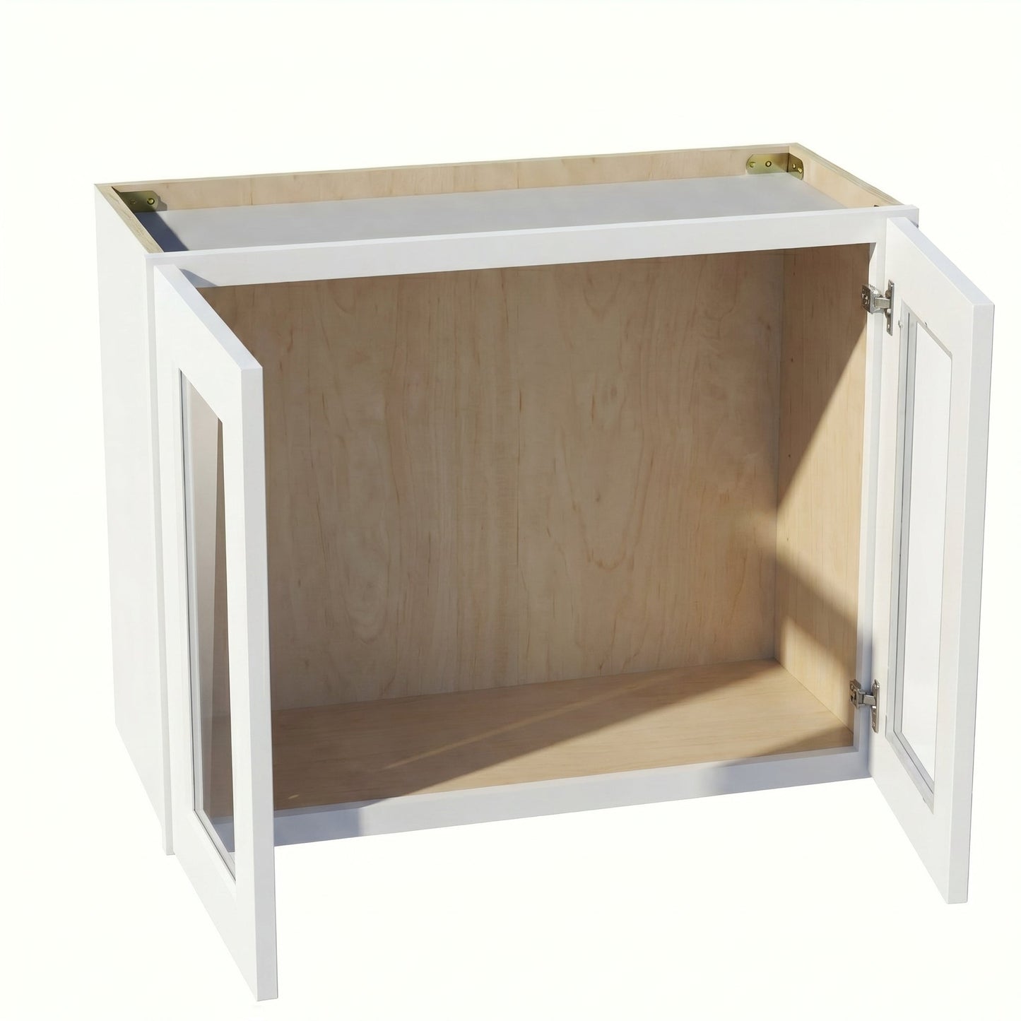 Shaker Bridge Wall Cabinet 27" (W2721GD) · Ardelle - White - Interior