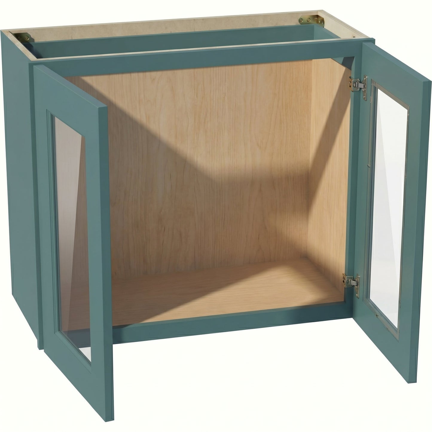 Shaker Bridge Wall Cabinet 27" (W2721GD) · Tallis - Fairy Green - Interior