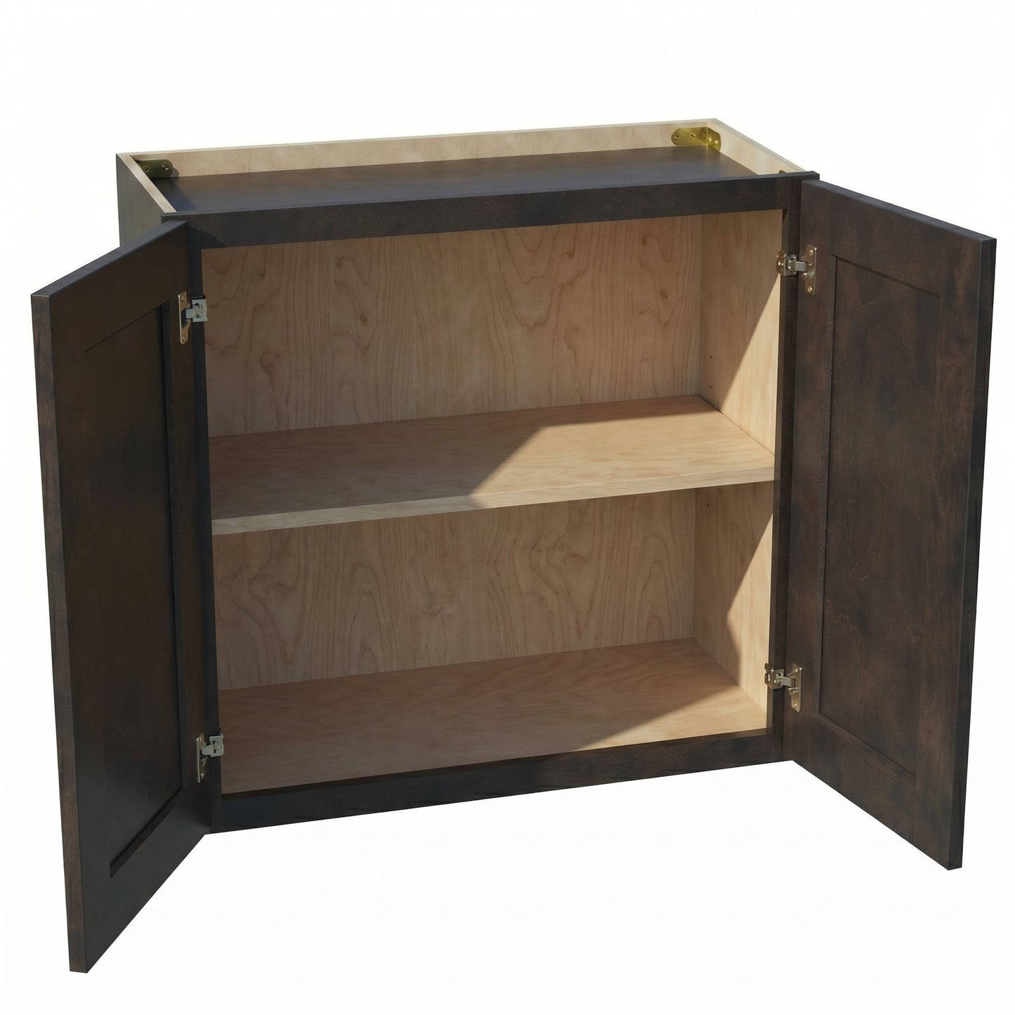 Shaker Bridge Wall Cabinet 27" (W2724) · Ardelle - Charcoal - Interior