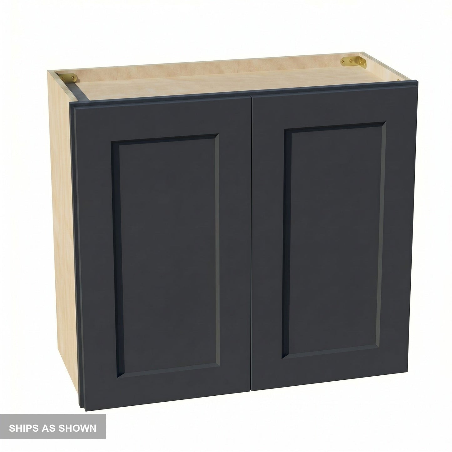 Shaker Bridge Wall Cabinet 27" (W2724) · Ardelle - Ebony - Flat Pack