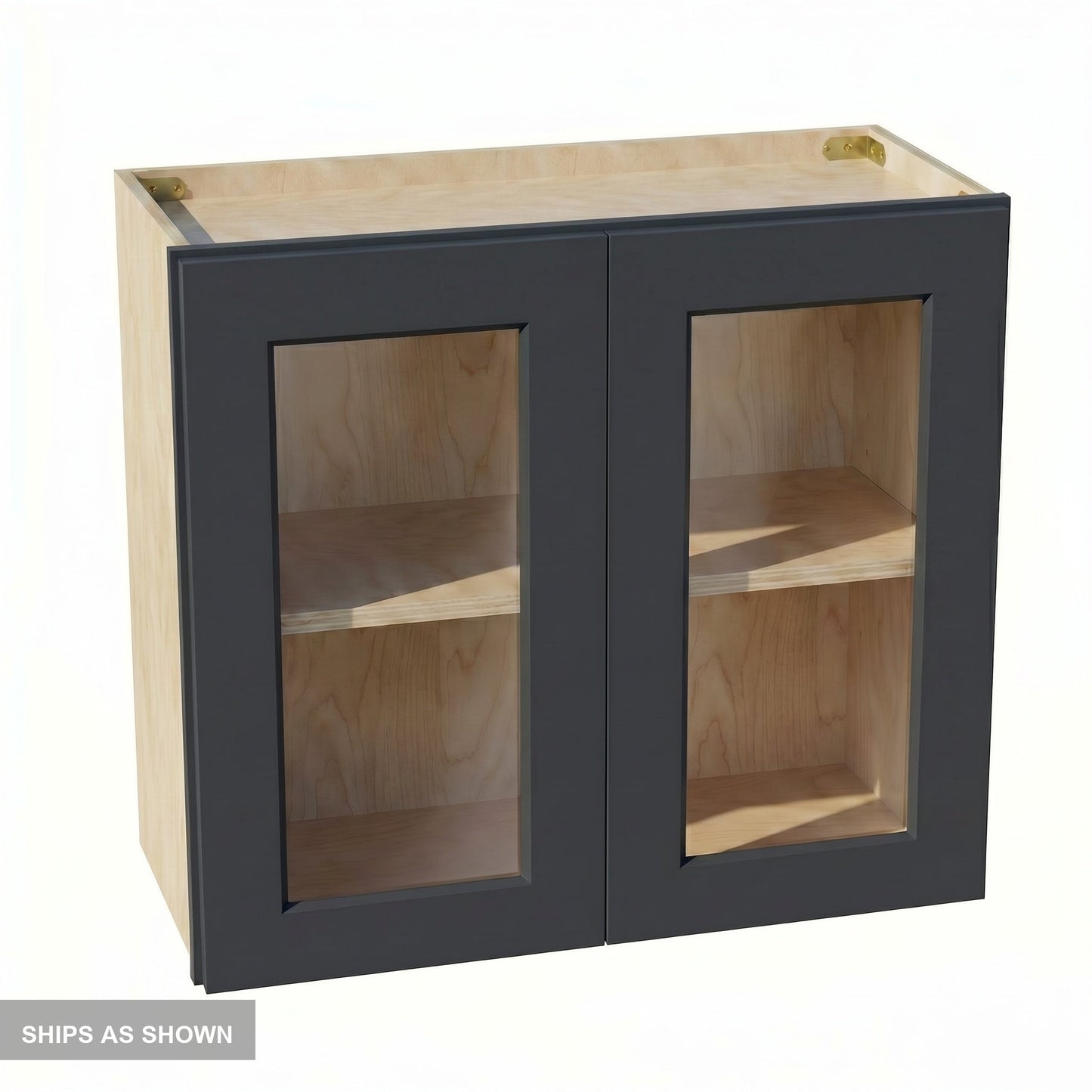 Shaker Bridge Wall Cabinet 27" (W2724GD) · Ardelle - Ebony - Flat Pack