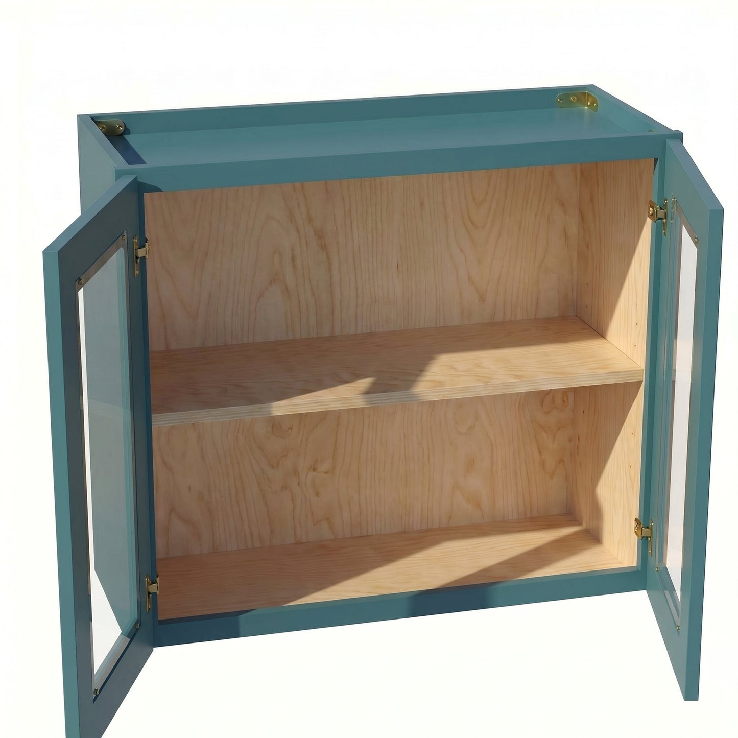 Shaker Bridge Wall Cabinet 27" (W2724GD) · Tallis - Fairy Green - Interior