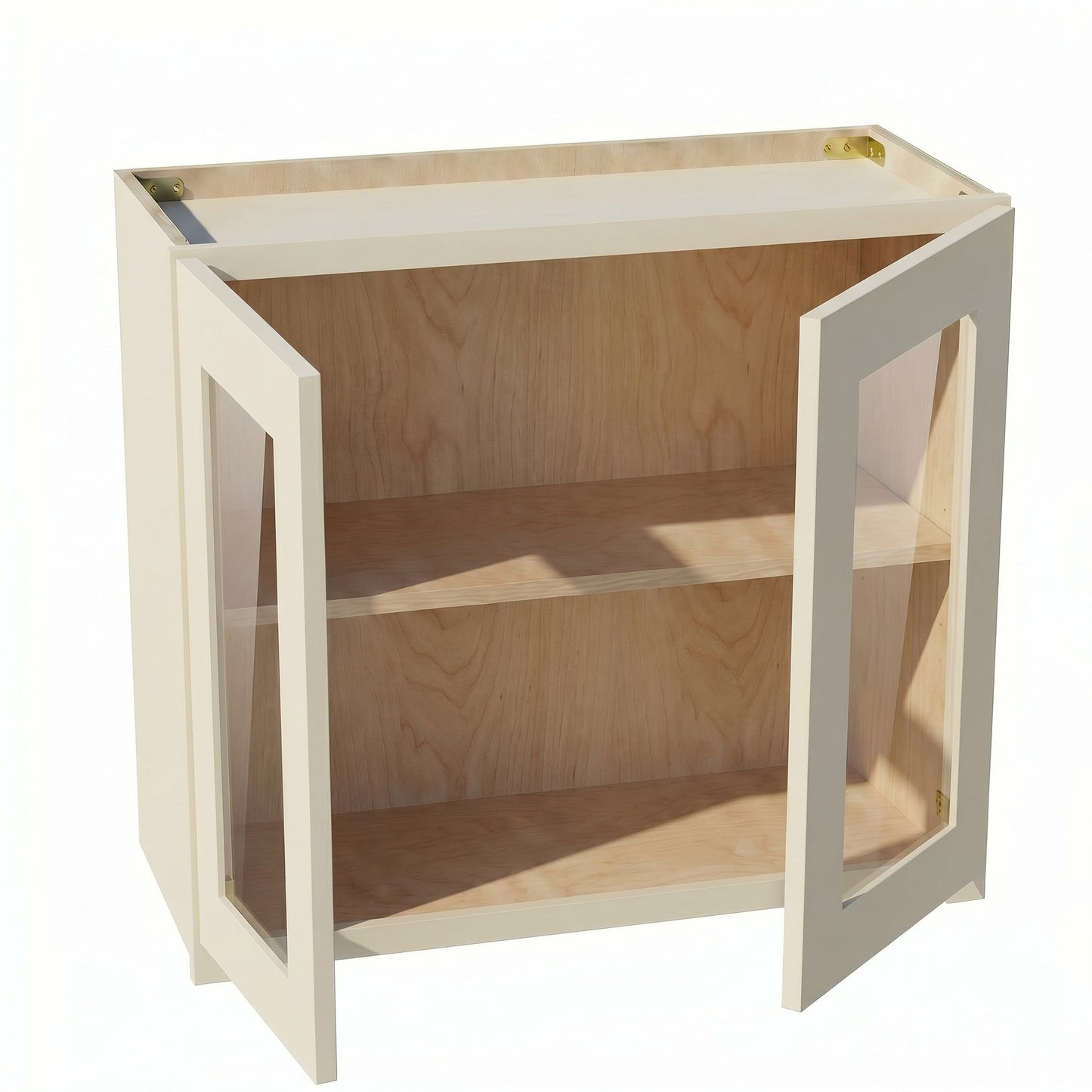 Shaker Bridge Wall Cabinet 27" (W2724GD) · Tallis - Swan White - Interior