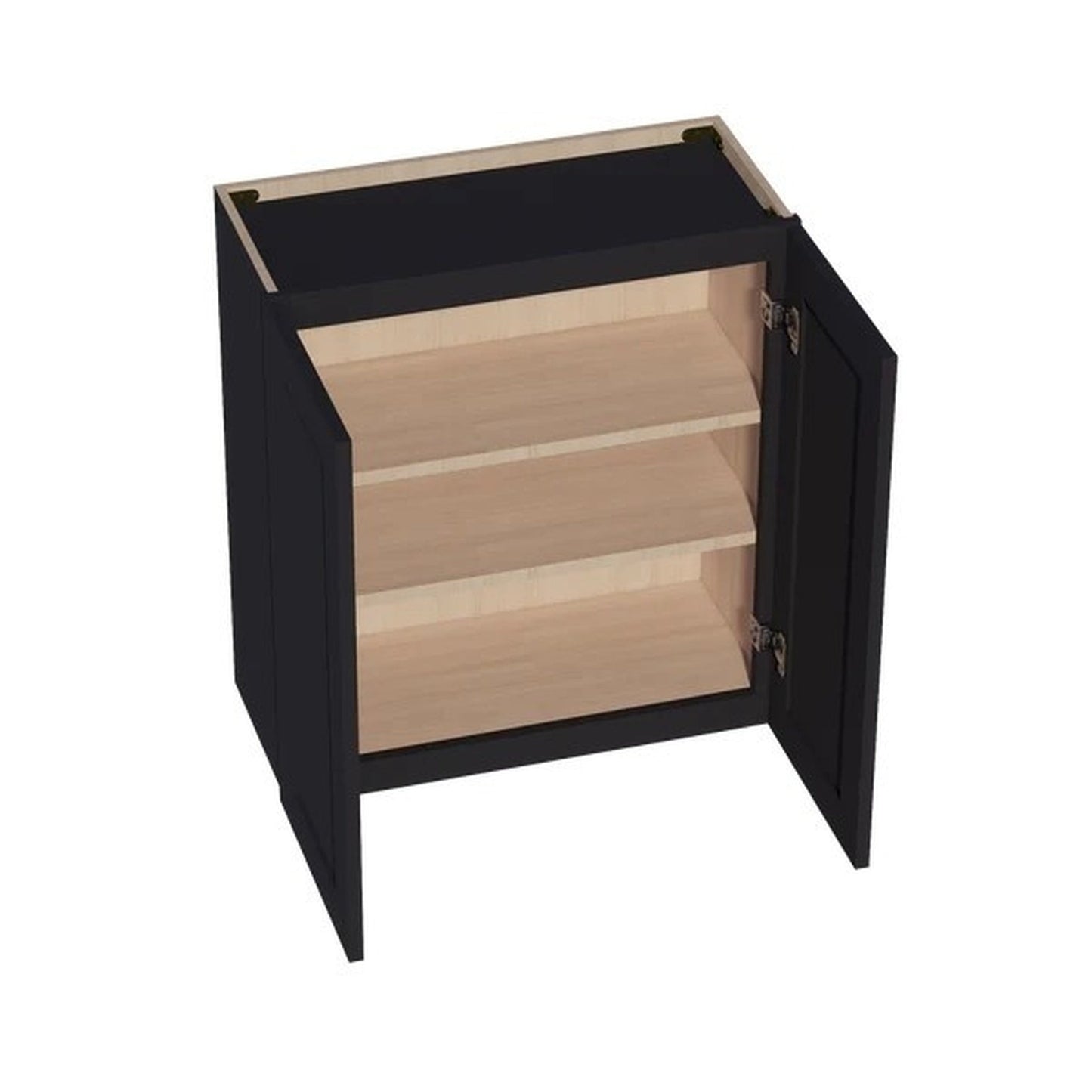 Shaker Wall Cabinet 27" (W2730) · Ardelle - Ebony - Interior