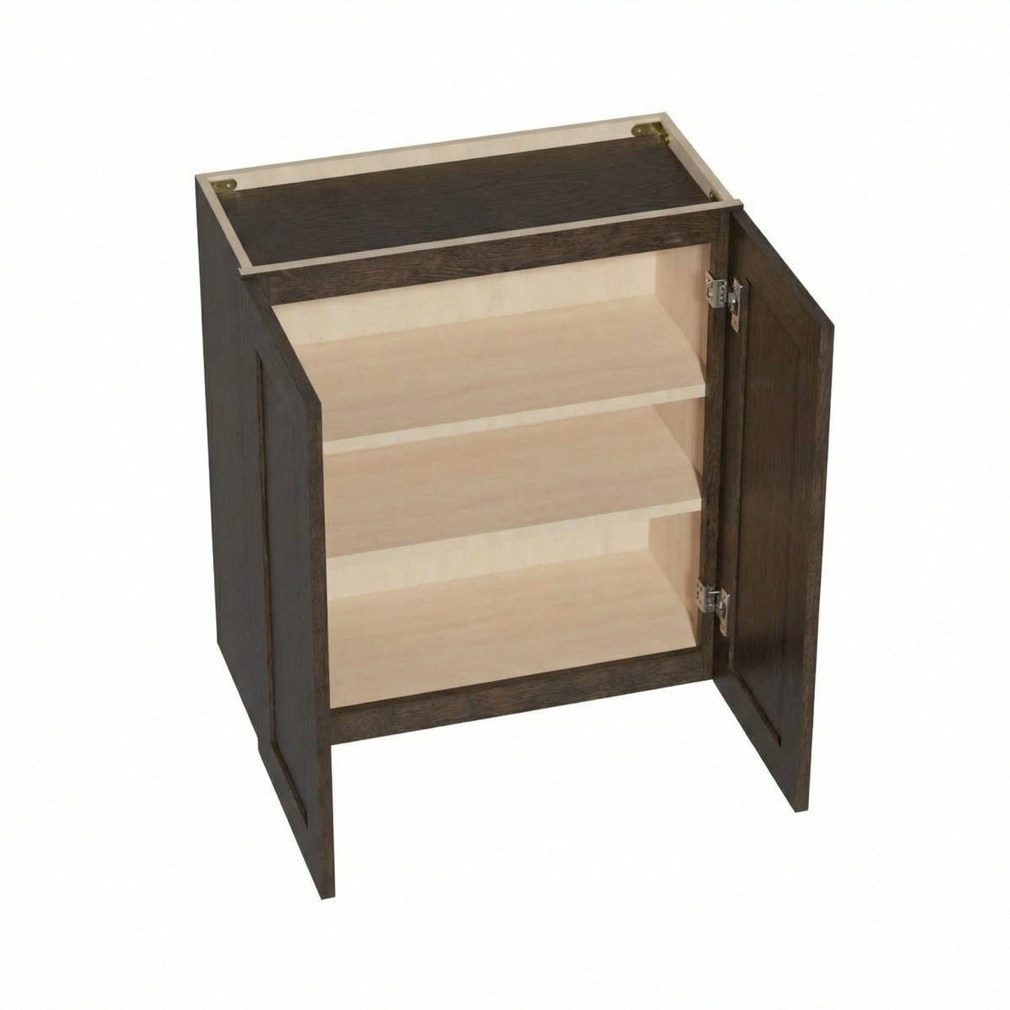Slim Shaker Wall Cabinet 27" (W2730) · Slim - Mocha - Interior