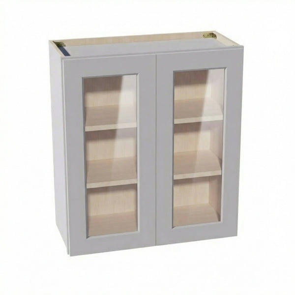 Shaker Glass Door Wall Cabinet 27" (W2730GD) · Ardelle - Ash - Hero