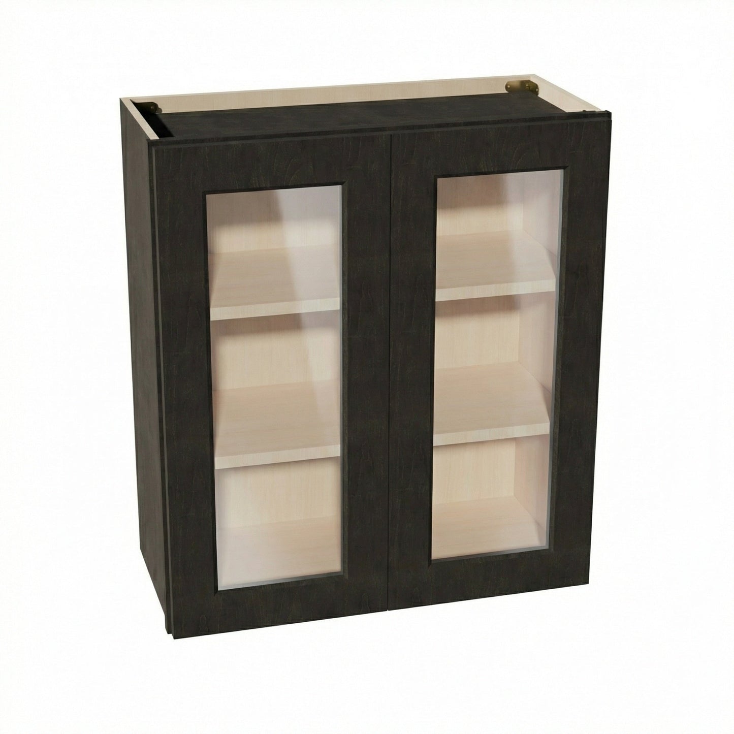 Shaker Glass Door Wall Cabinet 27" (W2730GD) · Ardelle - Charcoal - Hero