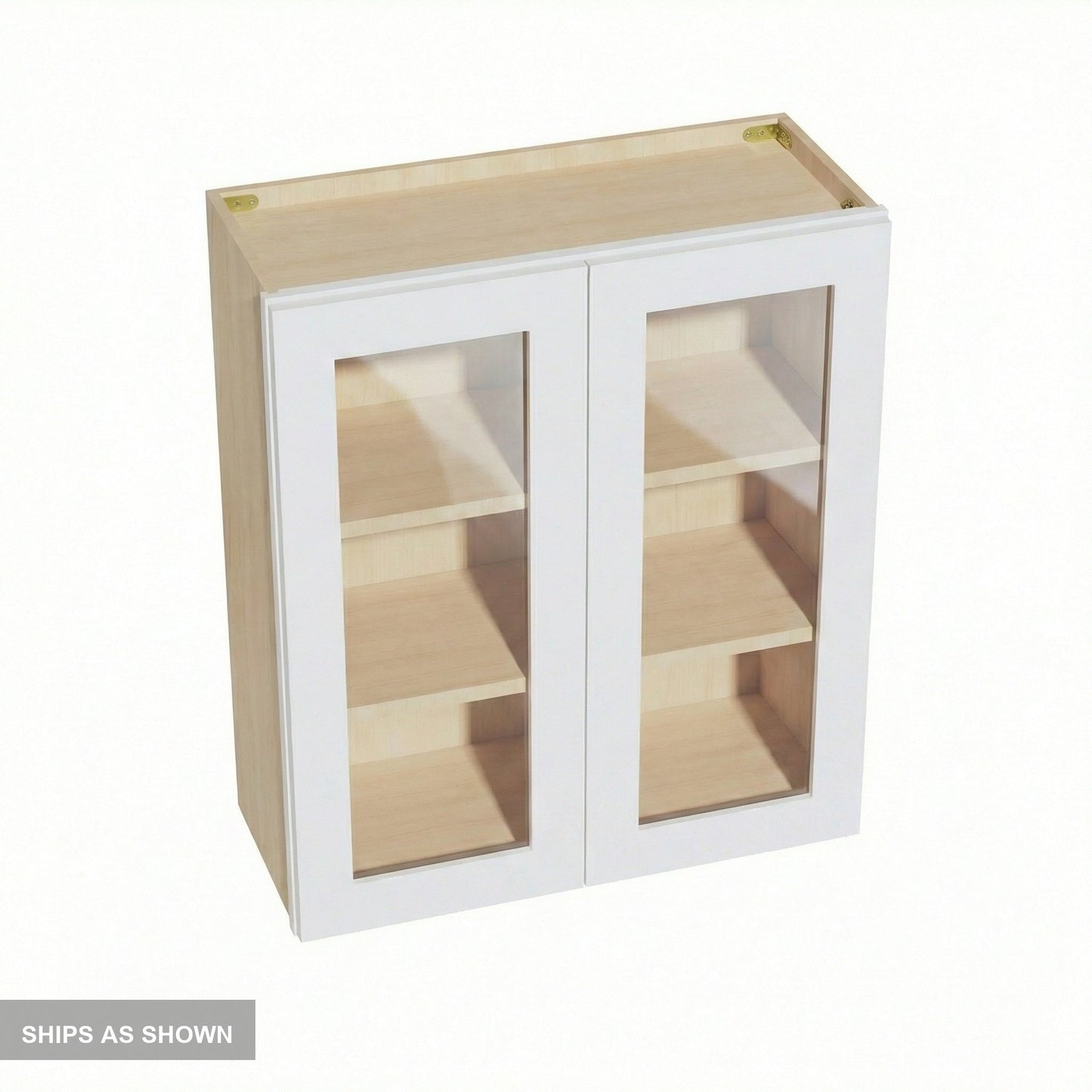 Shaker Glass Door Wall Cabinet 27" (W2730GD) · Ardelle - White - Flat Pack