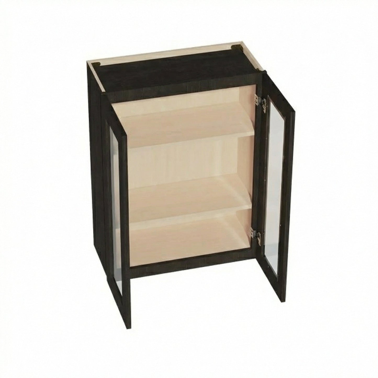 Shaker Glass Door Wall Cabinet 27" (W2736GD) · Ardelle - Charcoal - Interior