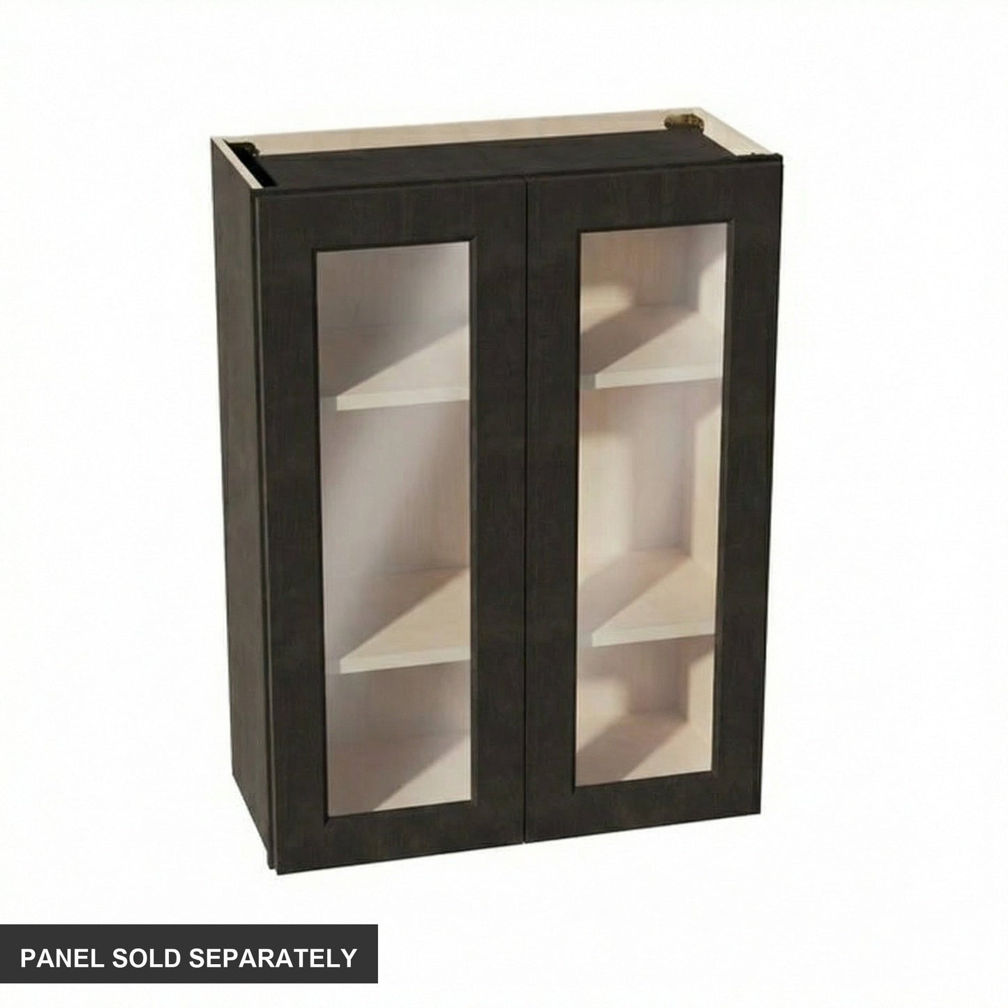 Shaker Glass Door Wall Cabinet 27" (W2736GD) · Ardelle - Charcoal - Product