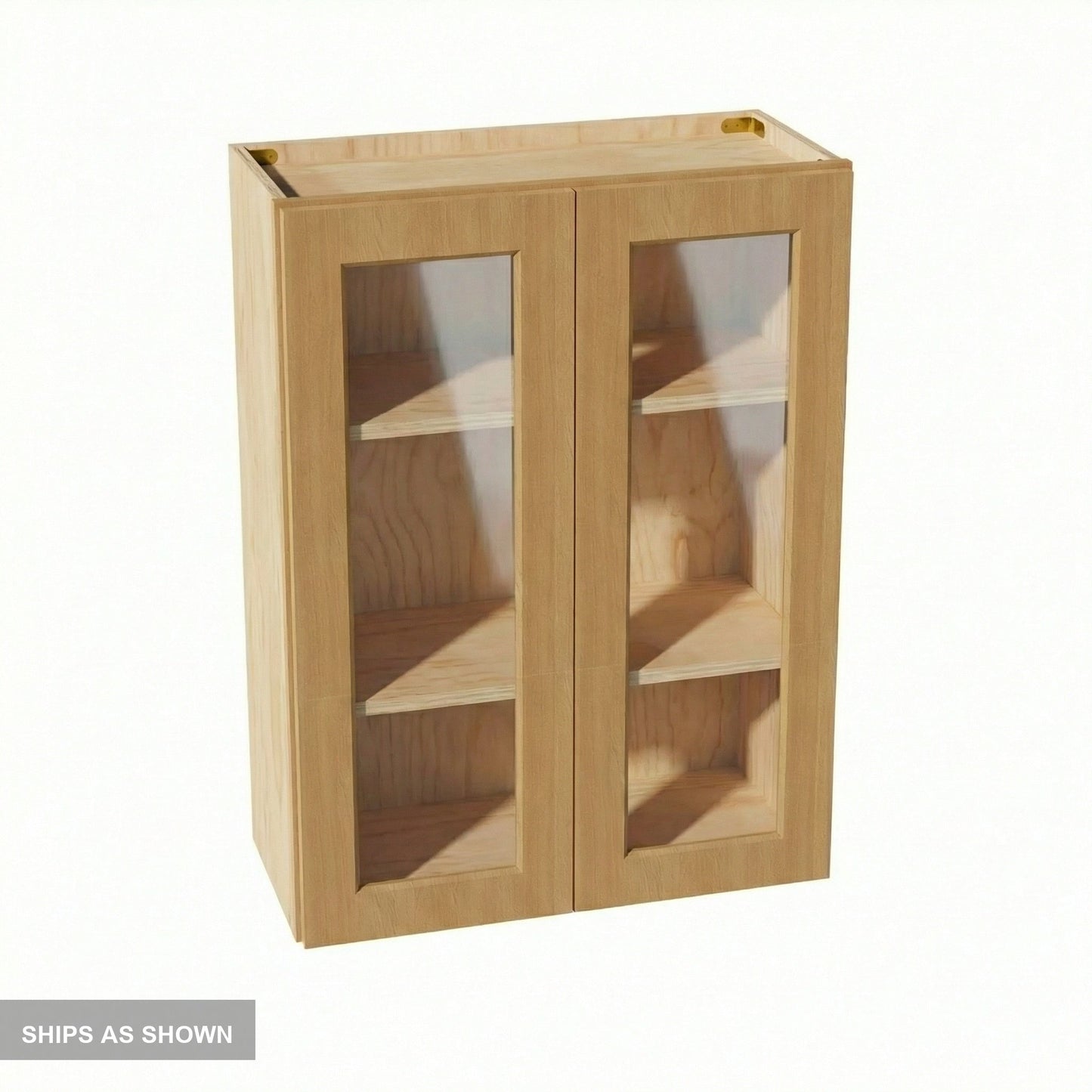 Shaker Glass Door Wall Cabinet 27" (W2736GD) · Ardelle - Timber - Flat Pack