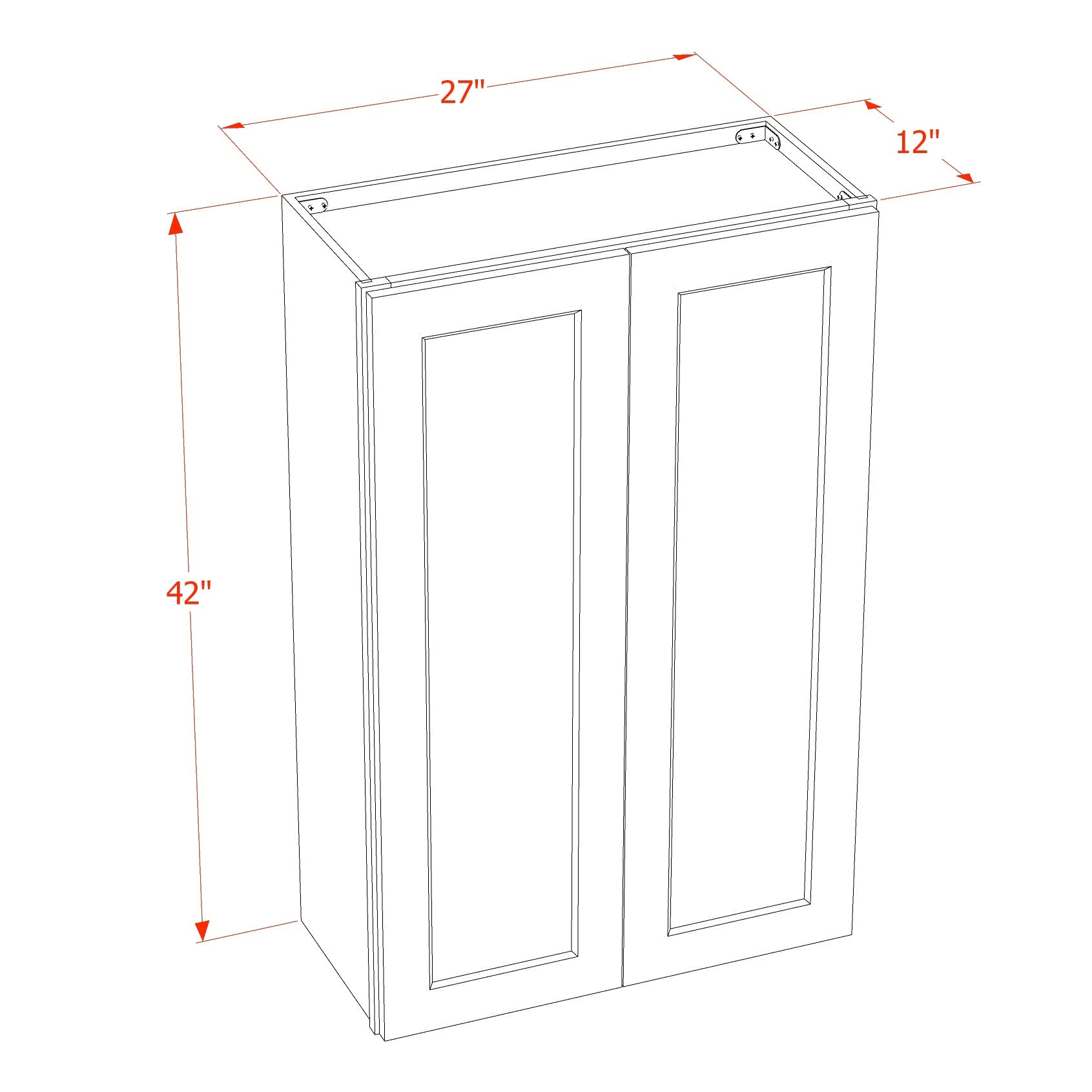 Shaker Wall Cabinet 27" (W2742) · Tallis