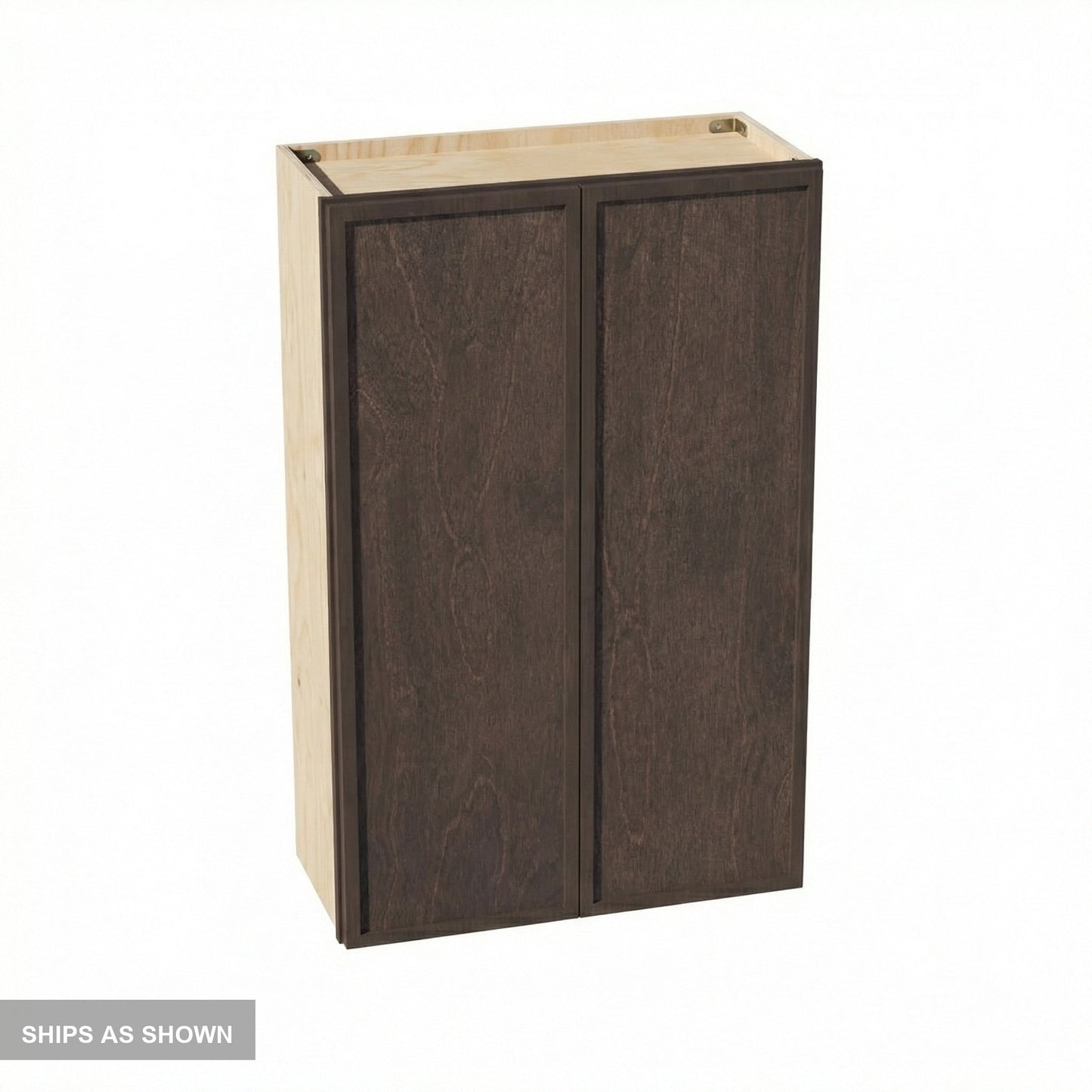 Slim Shaker Wall Cabinet 27" (W2742) · Slim - Mocha - Flat Pack