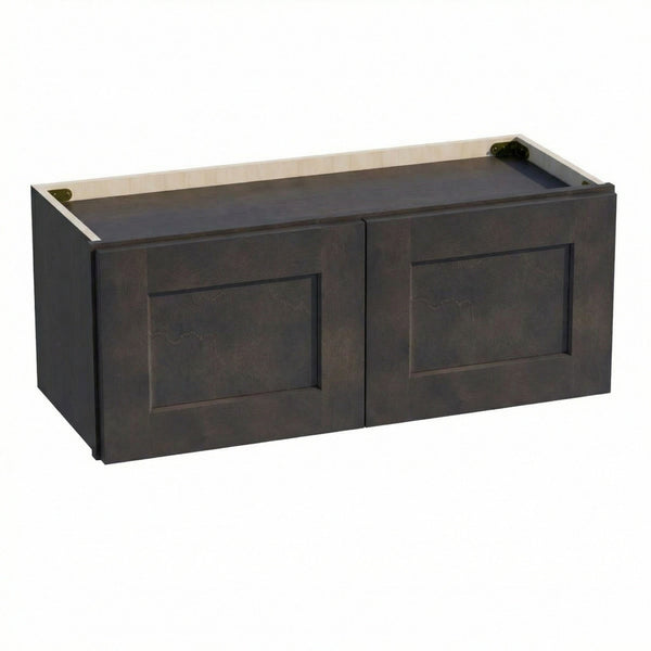 Shaker Bridge Wall Cabinet 30" (W3012) · Ardelle - Charcoal - Hero