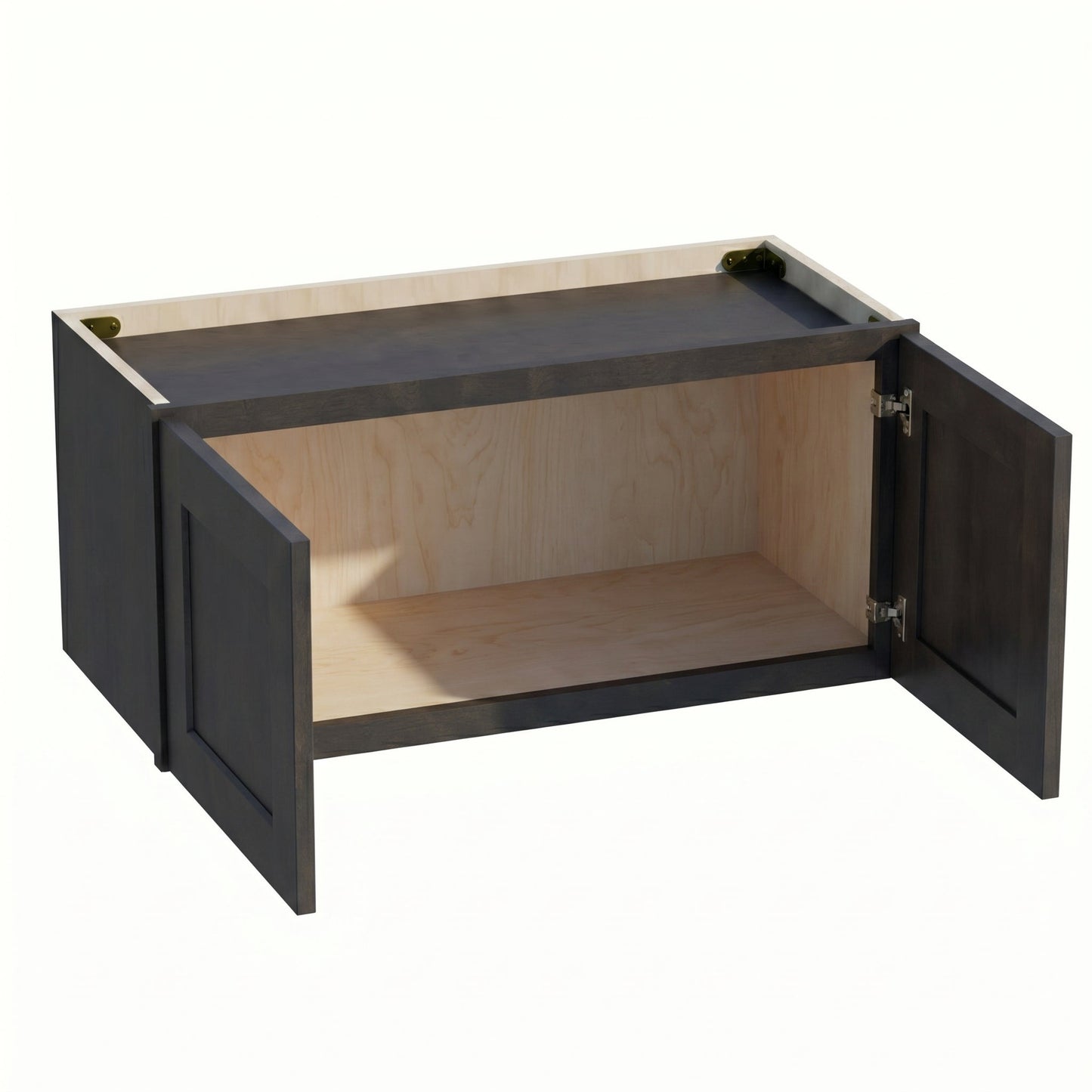 Shaker Bridge Wall Cabinet 30" (W3012) · Ardelle - Charcoal - Interior