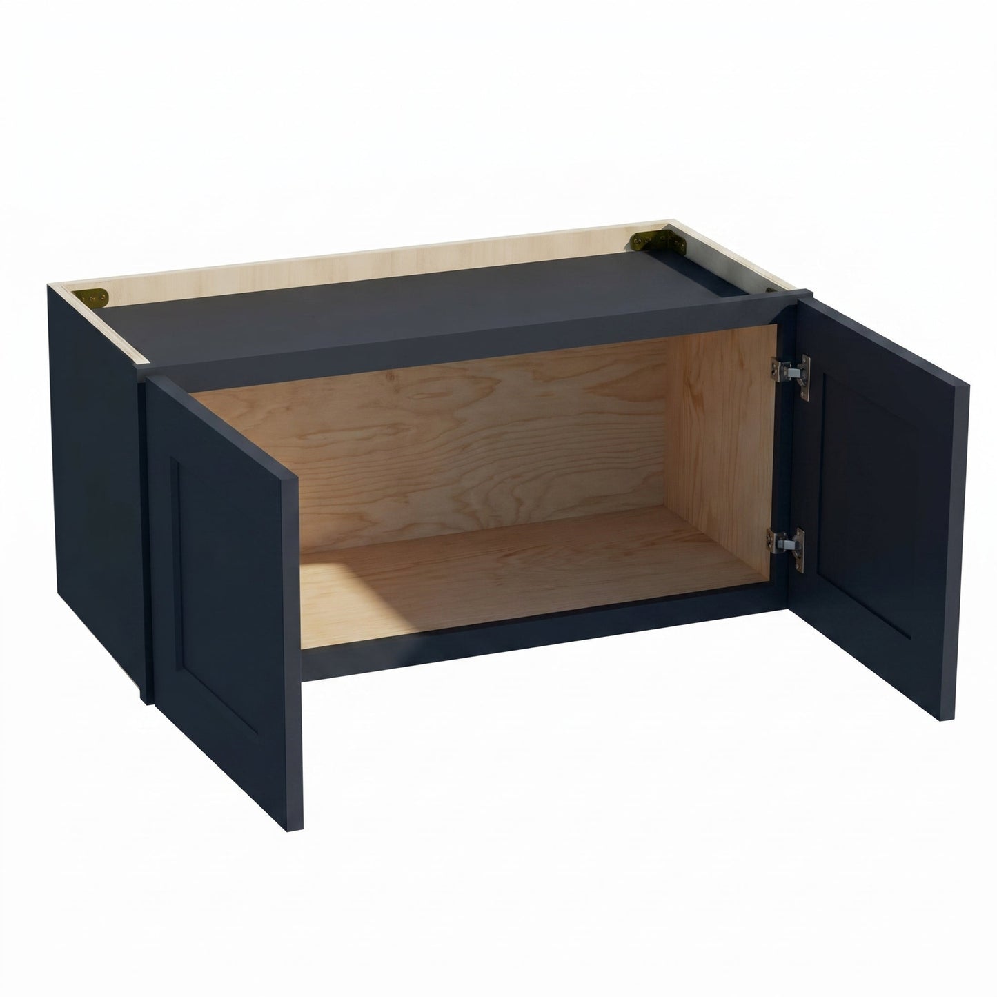 Shaker Bridge Wall Cabinet 30" (W3012) · Ardelle - Ebony - Interior