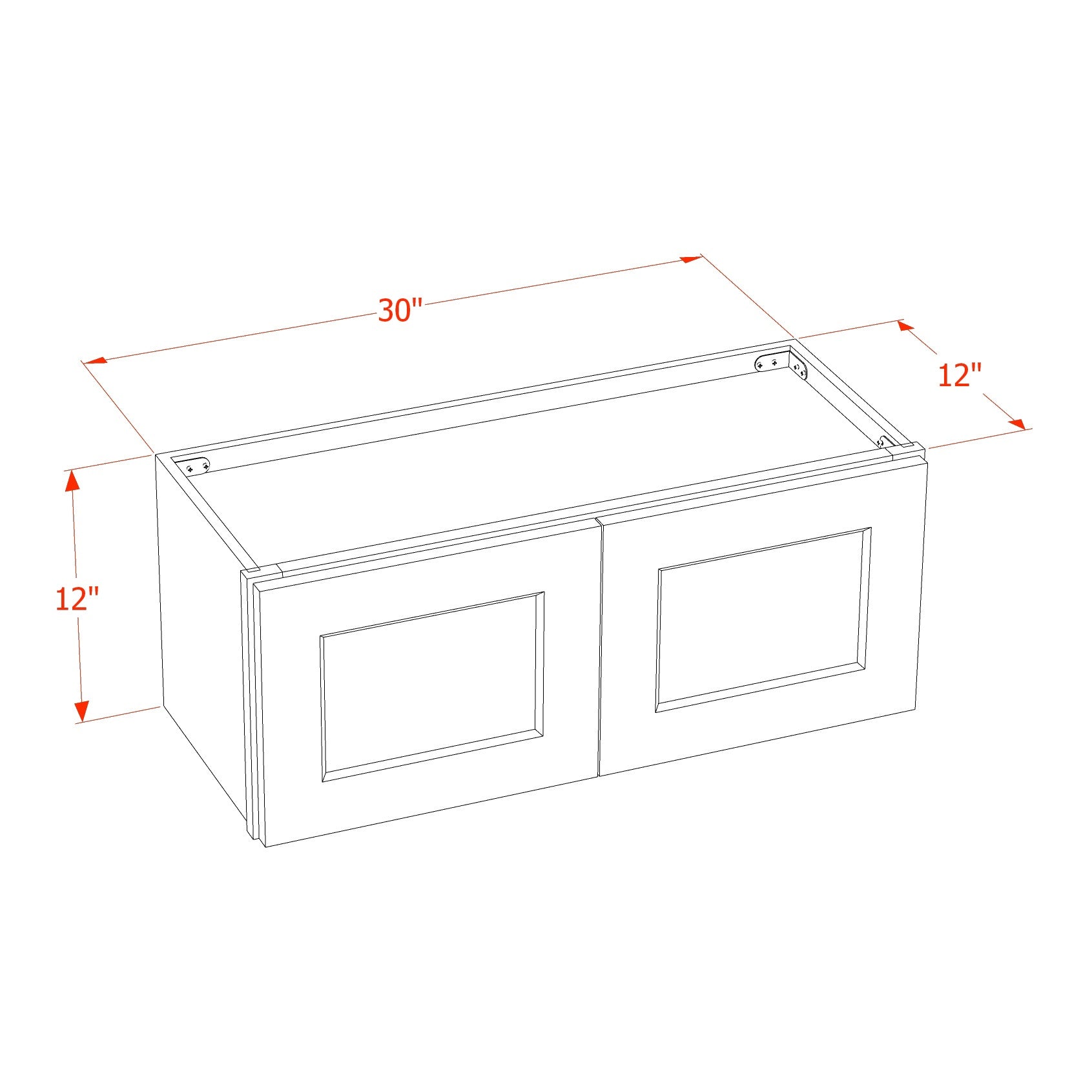 Shaker Bridge Wall Cabinet 30" (W3012) · Ardelle