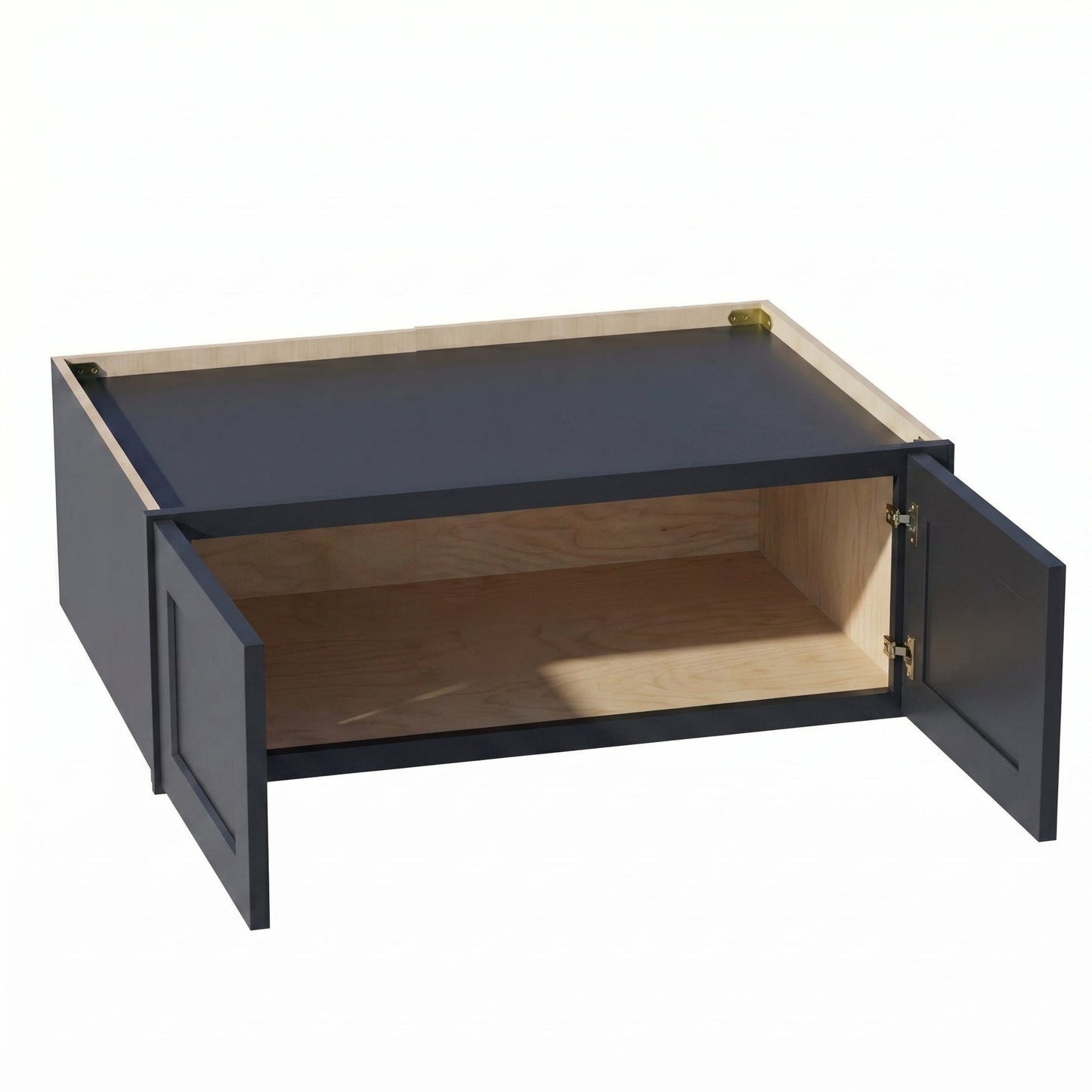 Shaker Bridge Wall Cabinet 30" (W301224) · Ardelle - Ebony - Interior