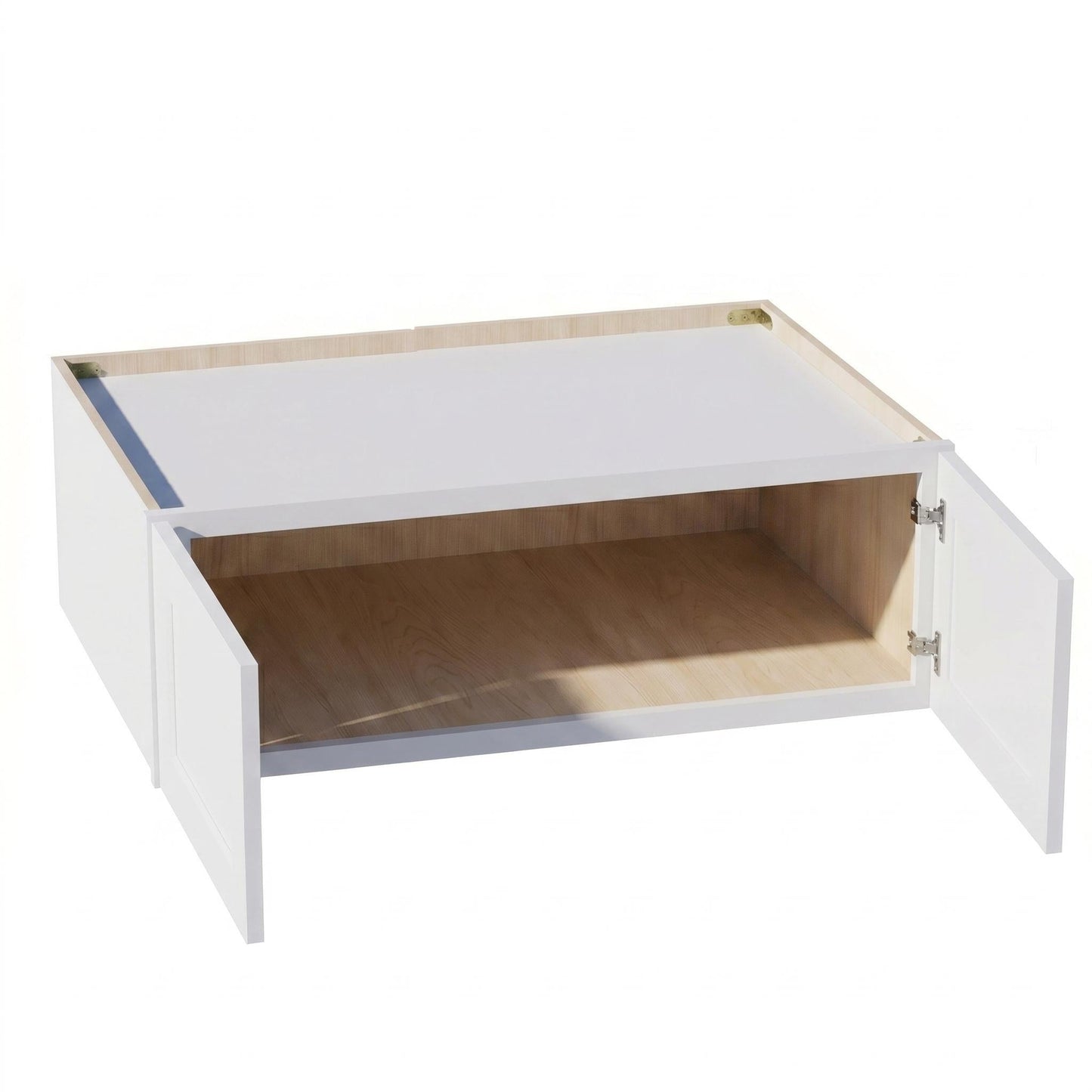 Shaker Bridge Wall Cabinet 30" (W301224) · Ardelle - White - Interior