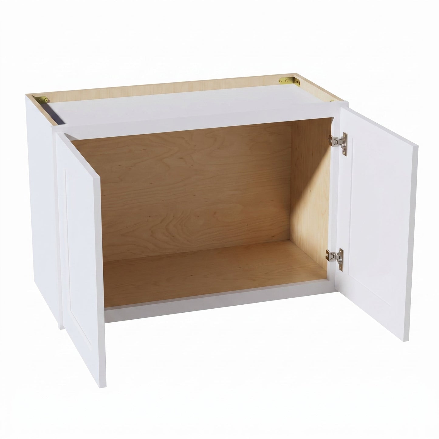 Shaker Bridge Wall Cabinet 30" (W3015) · Ardelle - White - Interior