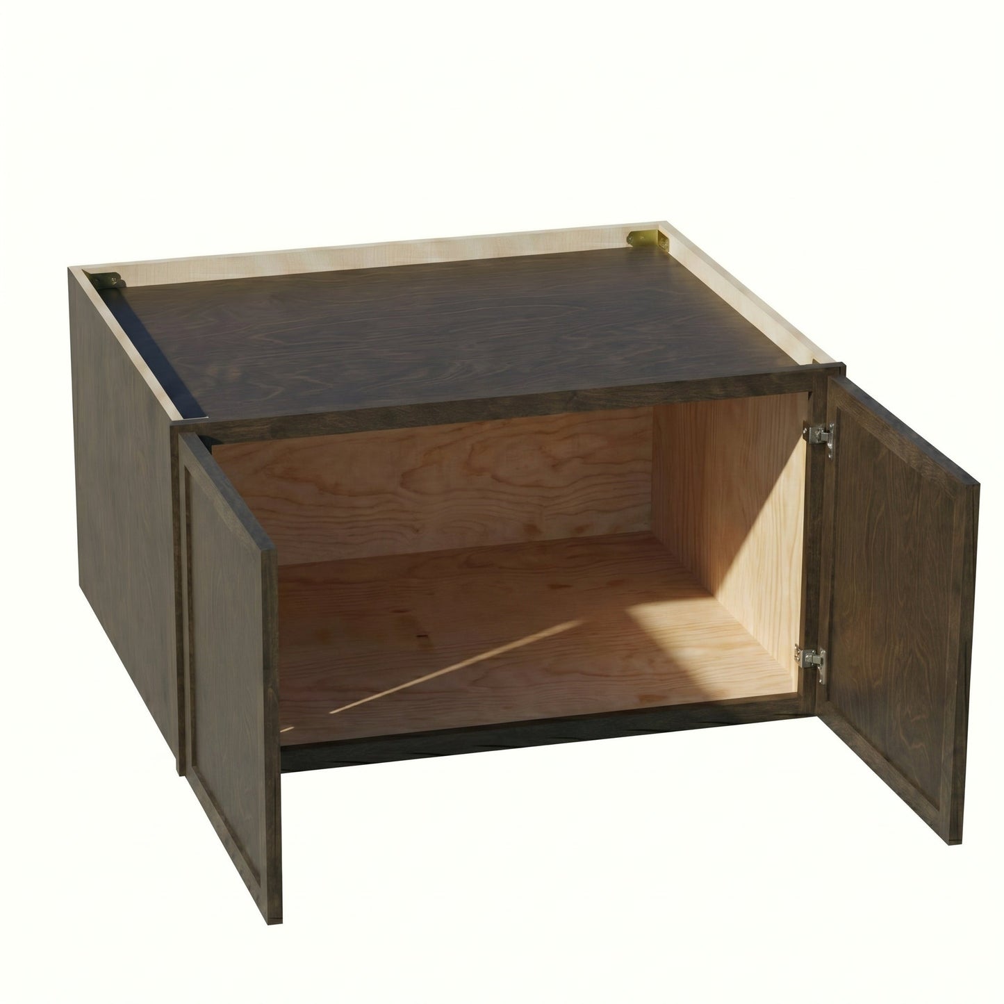 Slim Shaker Bridge Wall Cabinet 30" (W301524) · Slim - Mocha - Interior