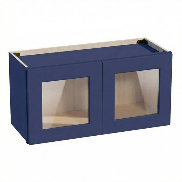 Shaker Bridge Wall Cabinet 30" (W3015GD) · Ardelle - Blue - Hero