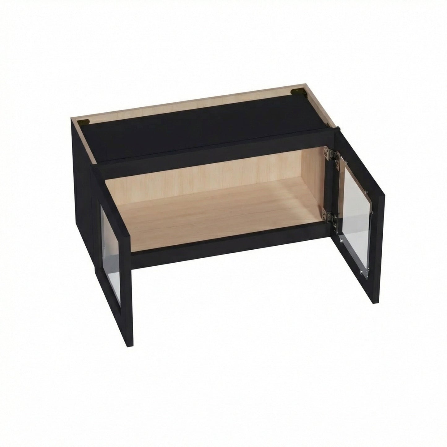 Shaker Bridge Wall Cabinet 30" (W3015GD) · Ardelle - Ebony - Interior
