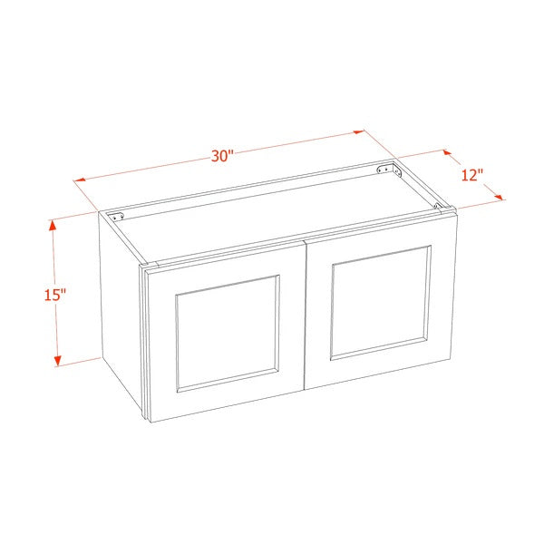 Shaker Bridge Wall Cabinet 30" (W3015GD) · Ardelle
