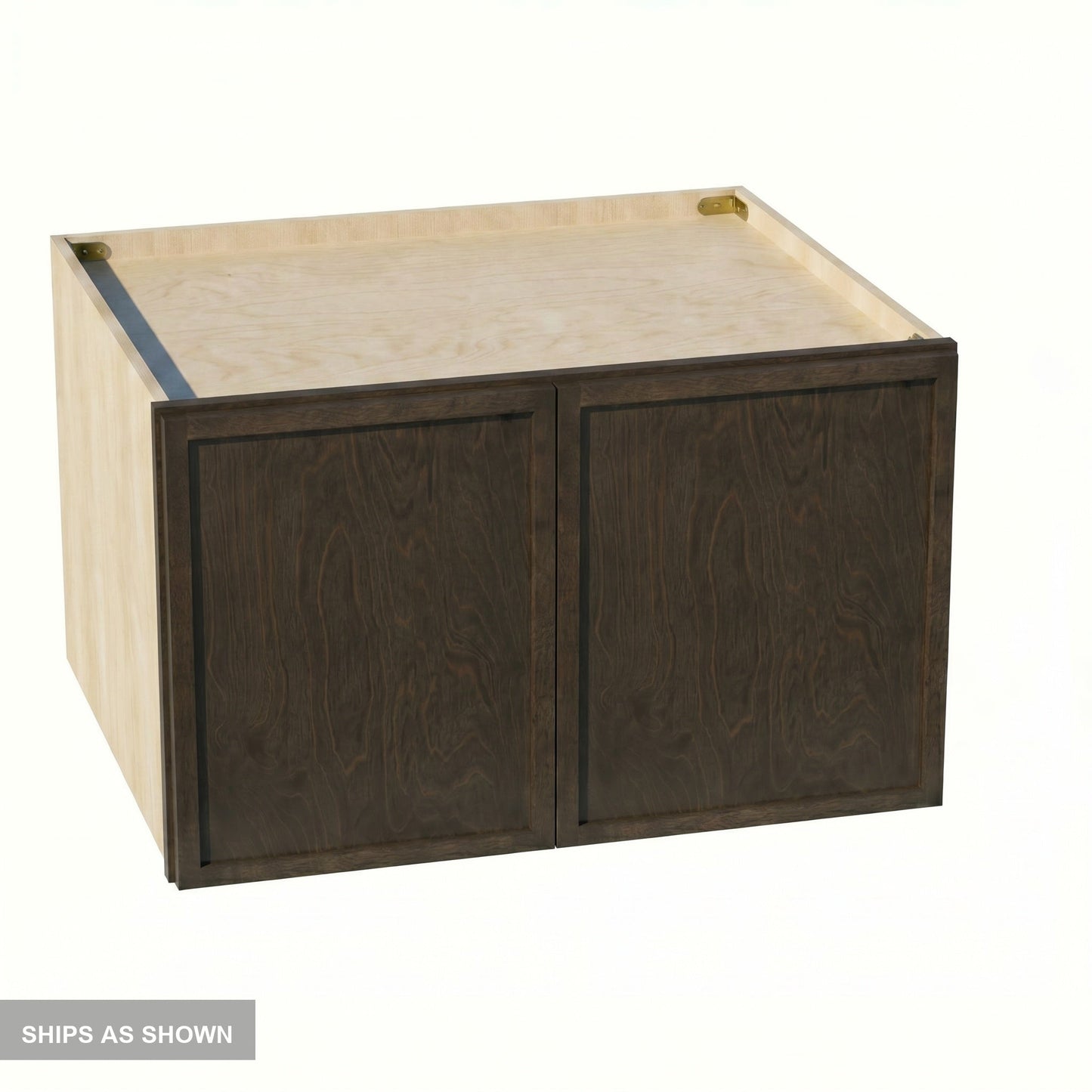 Slim Shaker Bridge Wall Cabinet 30" (W301824) · Slim - Mocha - Flat Pack