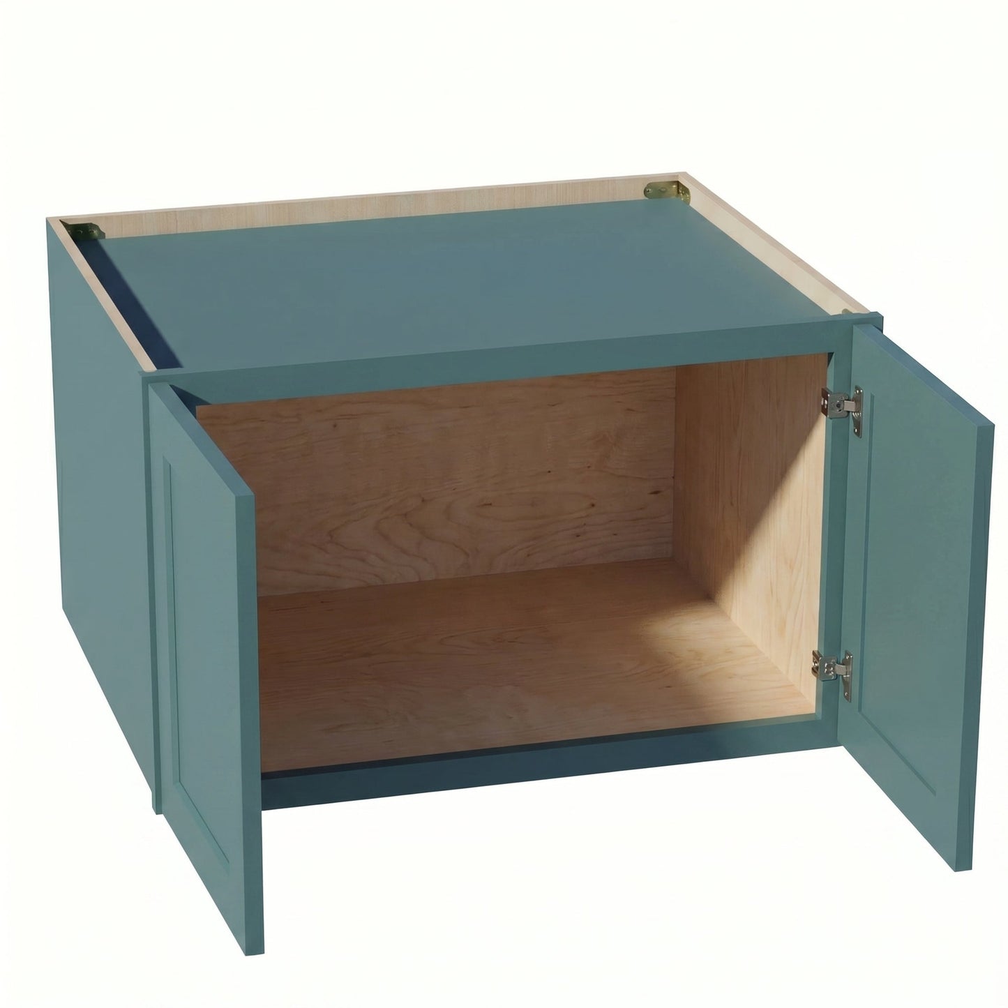 Shaker Bridge Wall Cabinet 30" (W301824) · Tallis - Fairy Green - Interior
