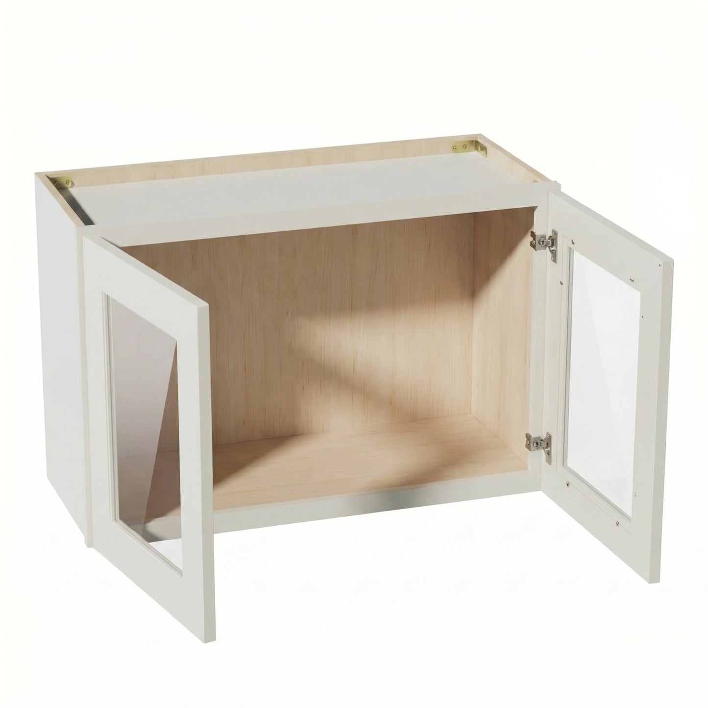 Shaker Bridge Wall Cabinet 30" (W3018GD) · Tallis - Swan White - Interior