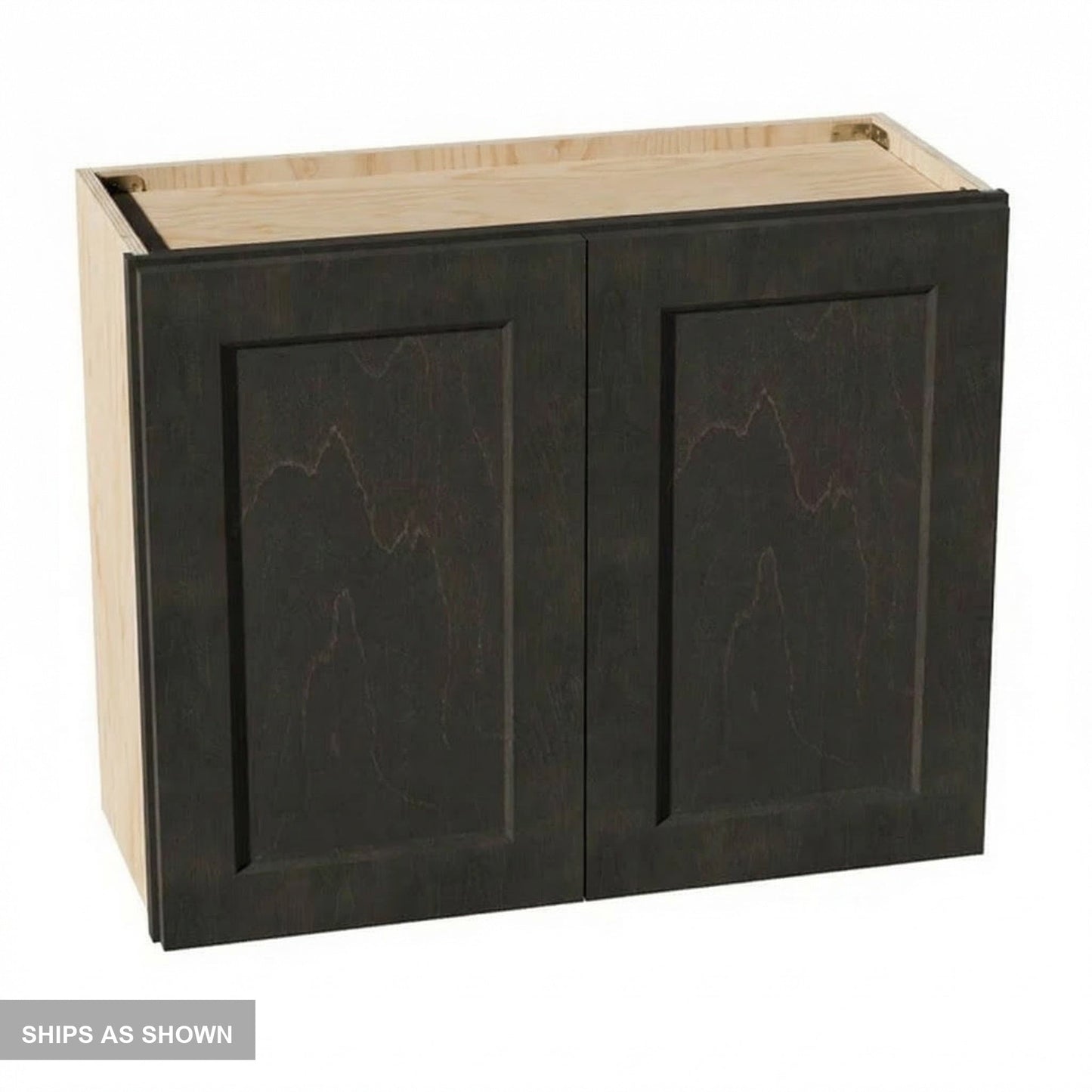Shaker Bridge Wall Cabinet 30" (W3024) · Ardelle - Charcoal - Flat Pack