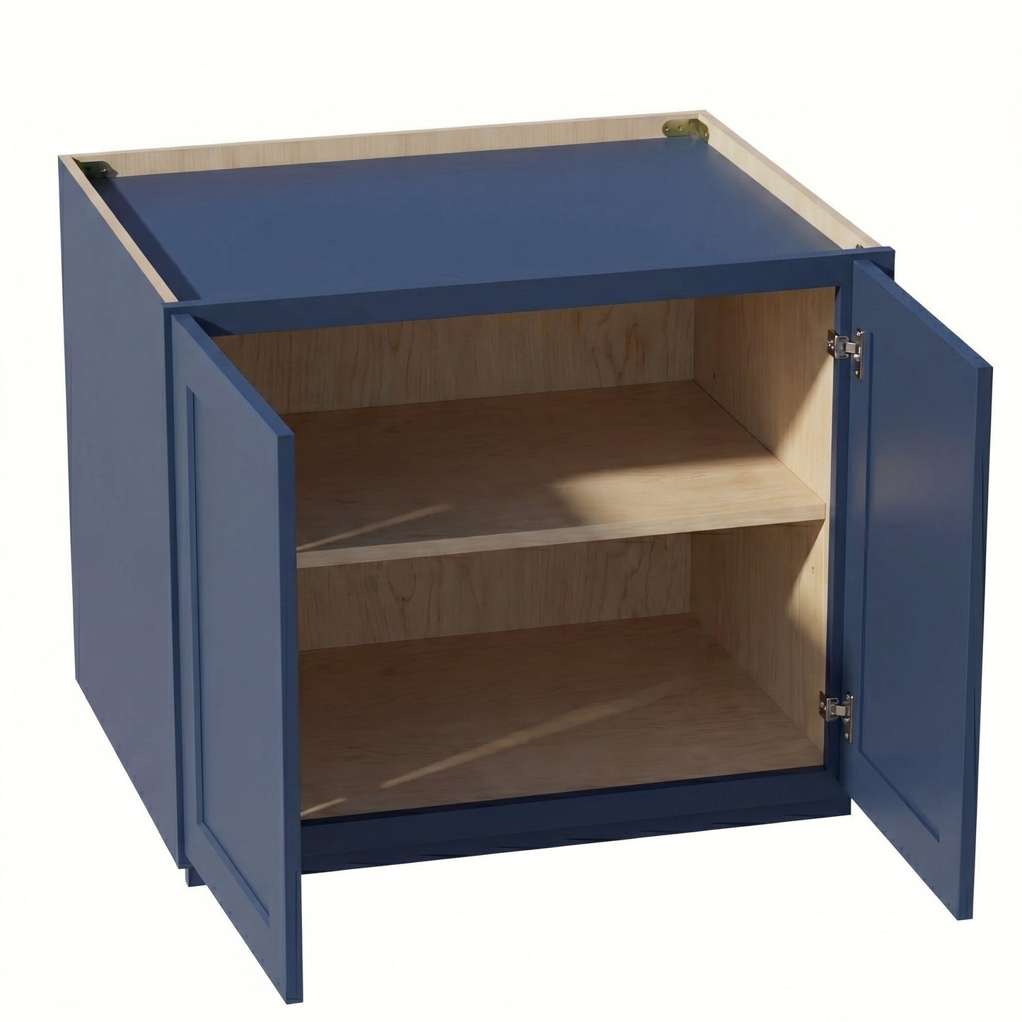Shaker Bridge Wall Cabinet 30" (W302424) · Ardelle - Blue - Interior