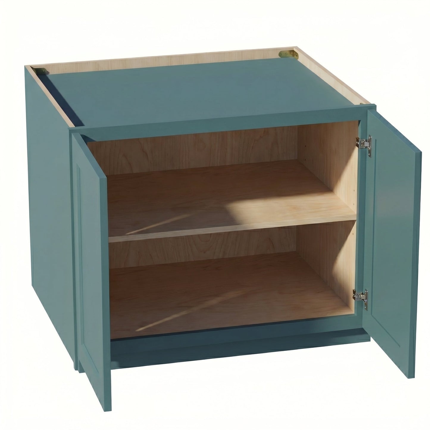 Shaker Bridge Wall Cabinet 30" (W302424) · Tallis - Fairy Green - Interior