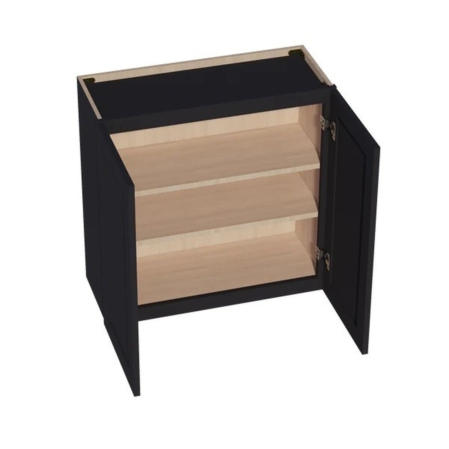 Shaker Wall Cabinet 30" (W3030) · Ardelle - Ebony - Interior