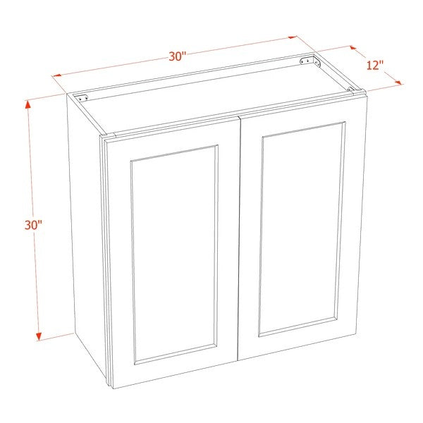 Quik Cabinets W3030 Tallis Swan White - Dimensions