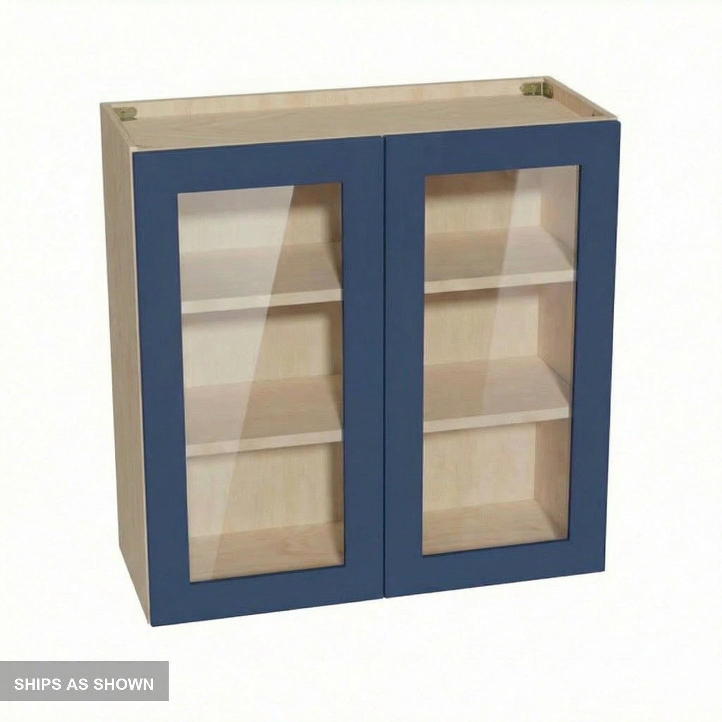 Shaker Glass Door Wall Cabinet 30" (W3030GD) · Ardelle - Blue - Flat Pack