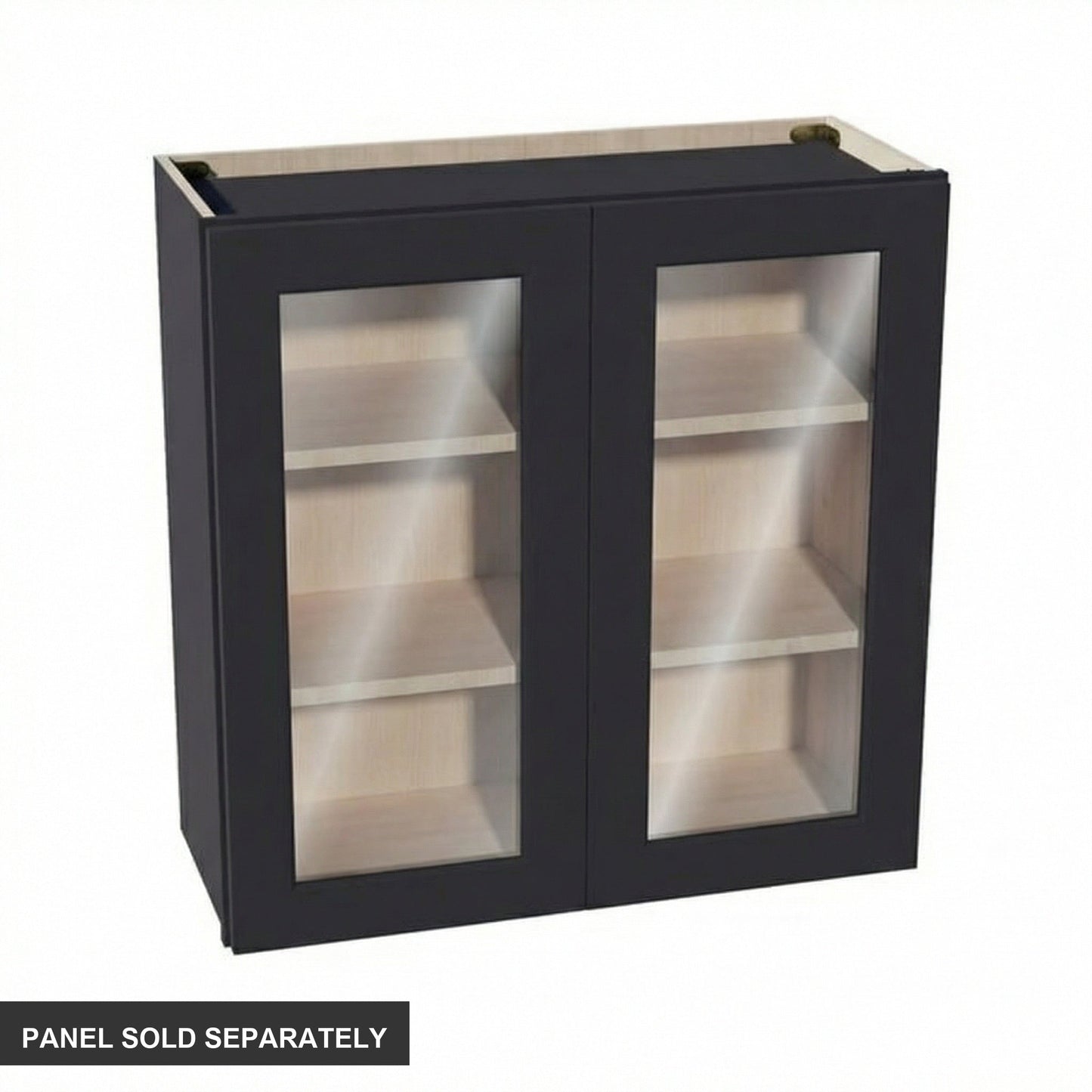 Shaker Glass Door Wall Cabinet 30" (W3030GD) · Ardelle - Ebony - Product