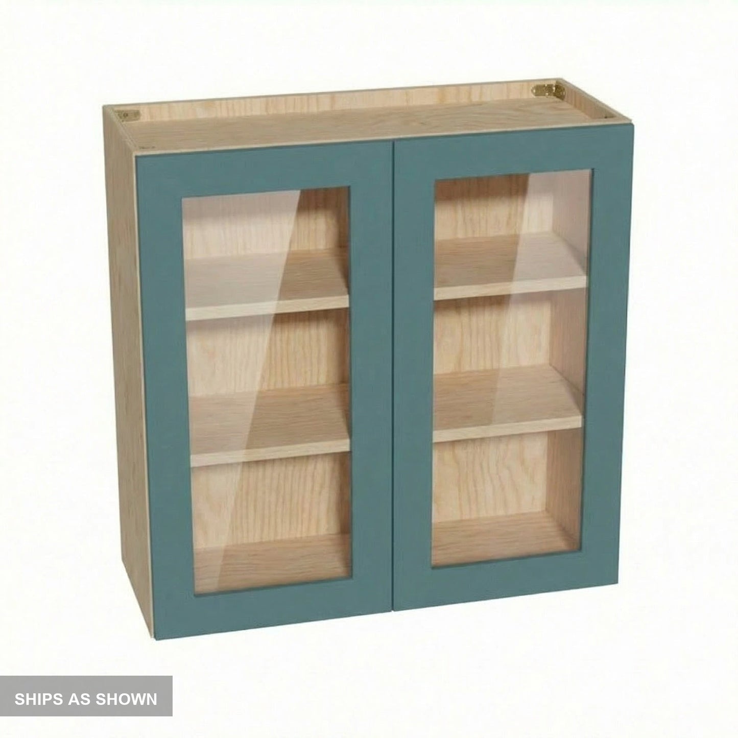 Shaker Glass Door Wall Cabinet 30" (W3030GD) · Tallis - Fairy Green - Flat Pack