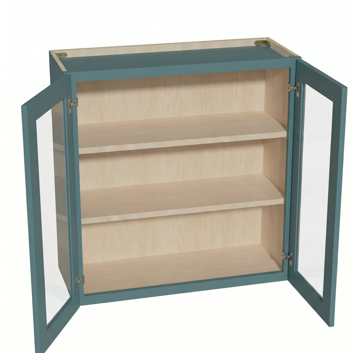 Shaker Glass Door Wall Cabinet 30" (W3030GD) · Tallis - Fairy Green - Interior