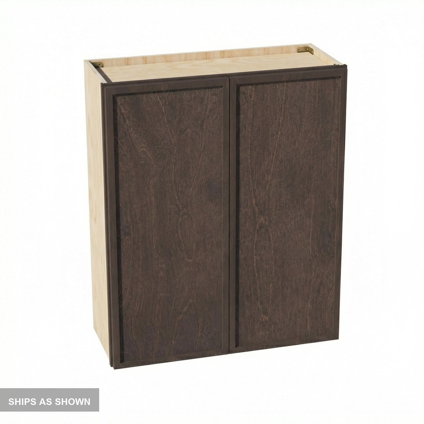Slim Shaker Wall Cabinet 30" (W3036) · Slim - Mocha - Flat Pack