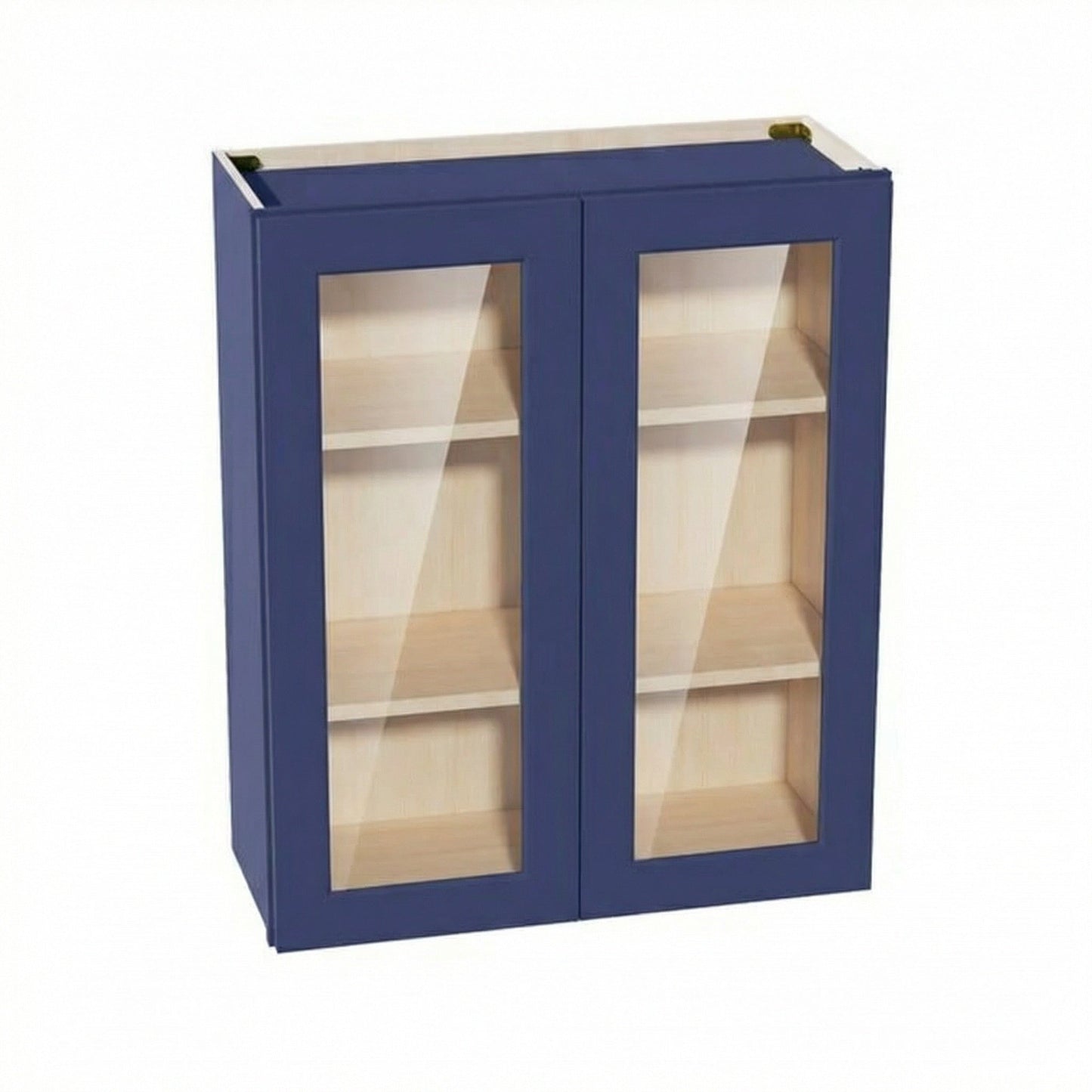 Shaker Glass Door Wall Cabinet 30" (W3036GD) · Ardelle - Blue - Hero