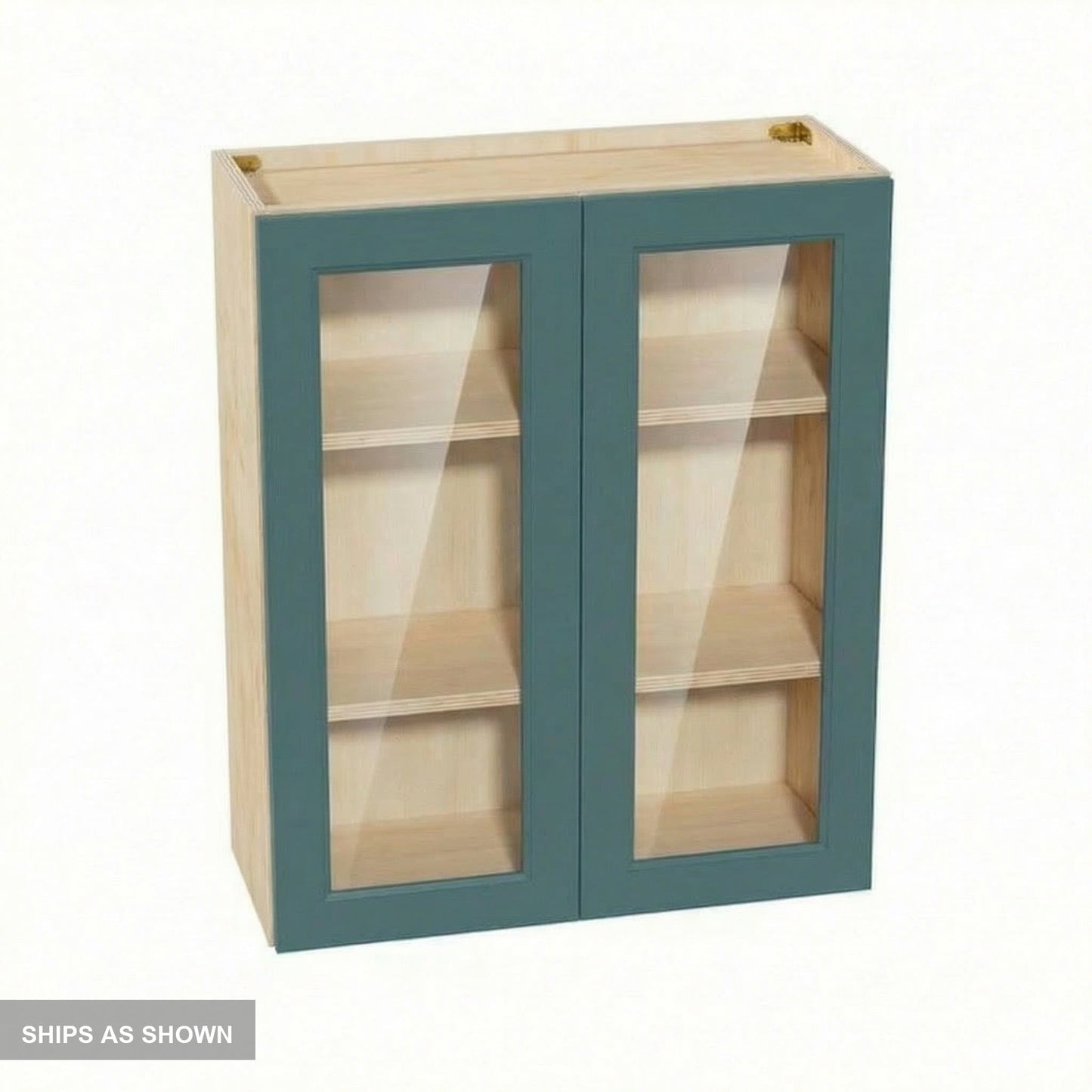Shaker Glass Door Wall Cabinet 30" (W3036GD) · Tallis - Fairy Green - Flat Pack