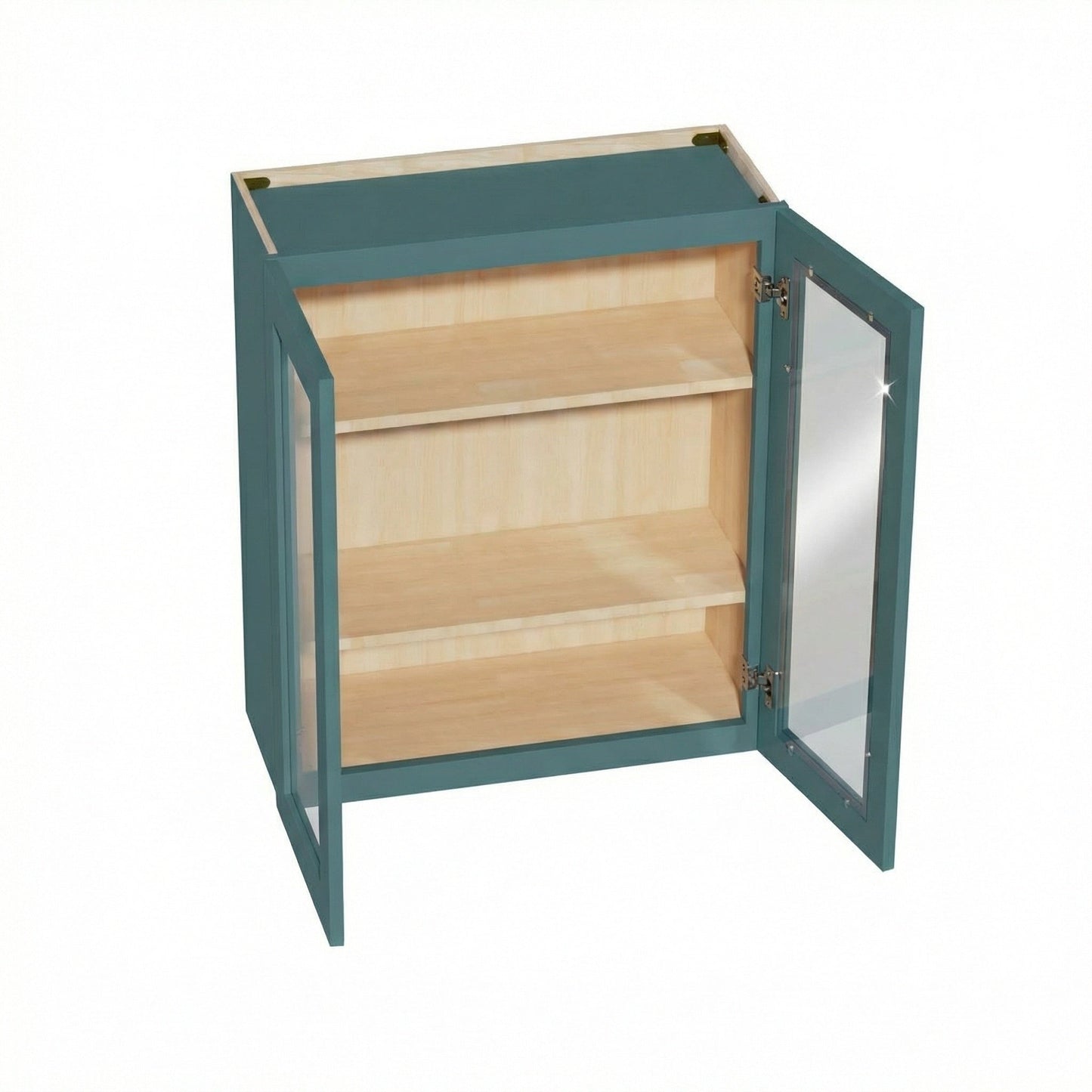 Shaker Glass Door Wall Cabinet 30" (W3036GD) · Tallis - Fairy Green - Interior