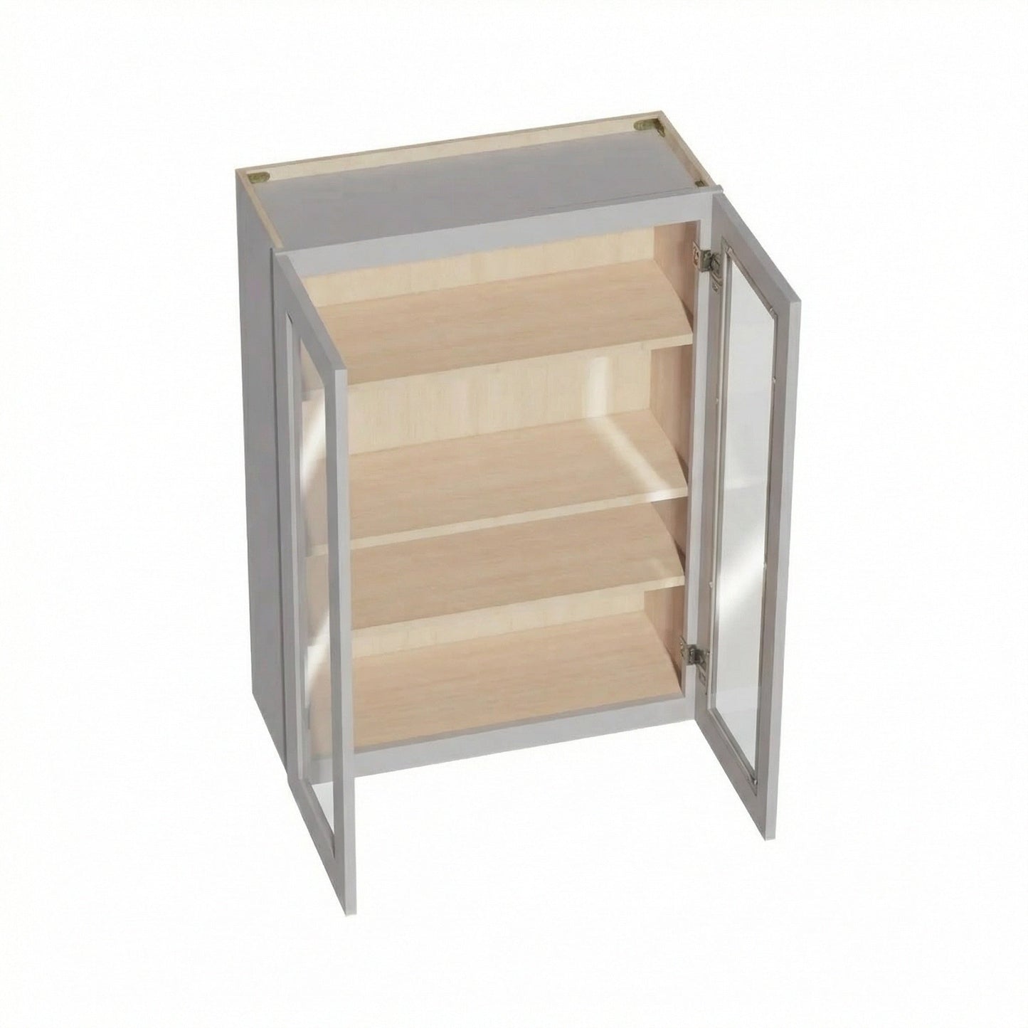 Shaker Glass Door Wall Cabinet 30" (W3042GD) · Ardelle - Ash - Interior