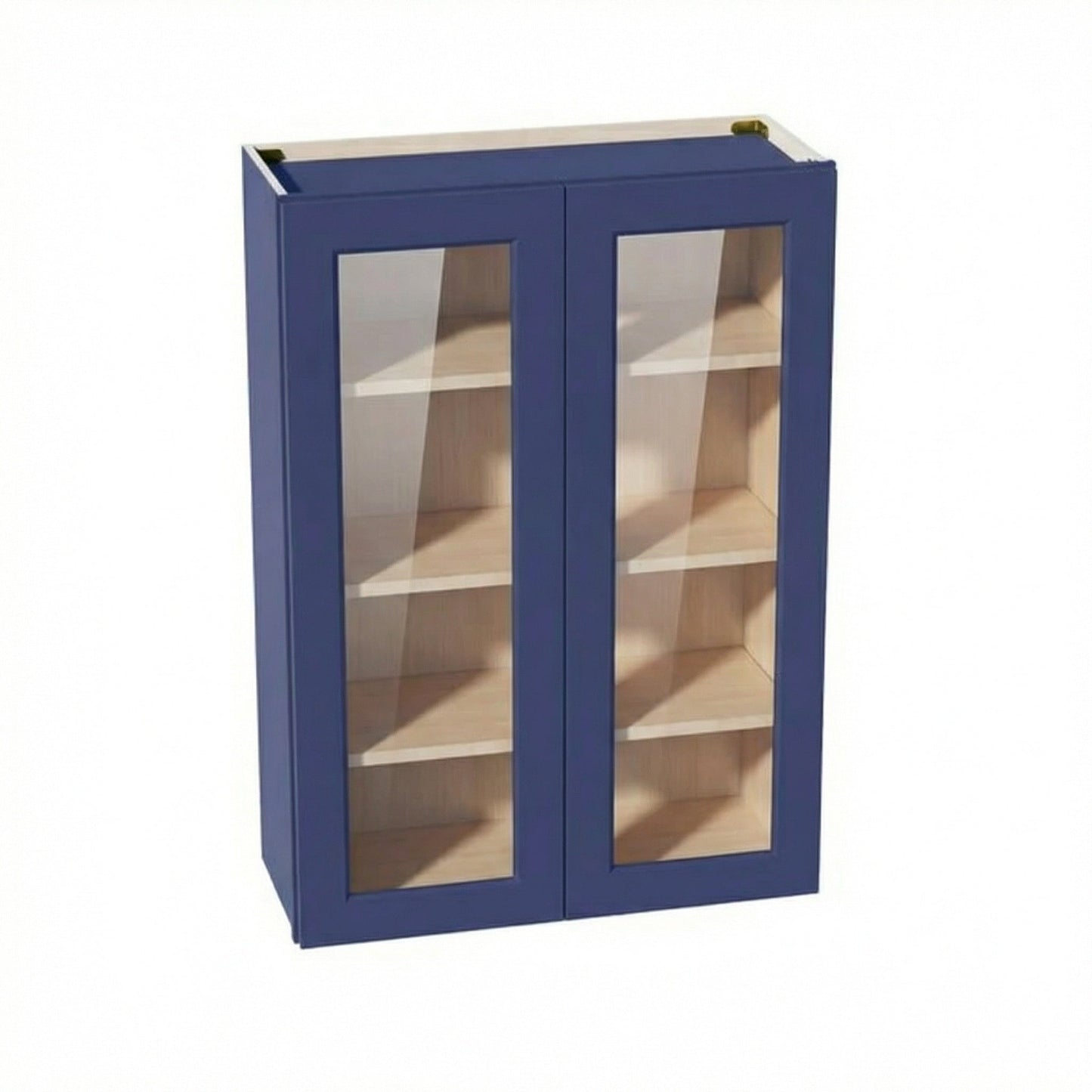 Shaker Glass Door Wall Cabinet 30" (W3042GD) · Ardelle - Blue - Hero
