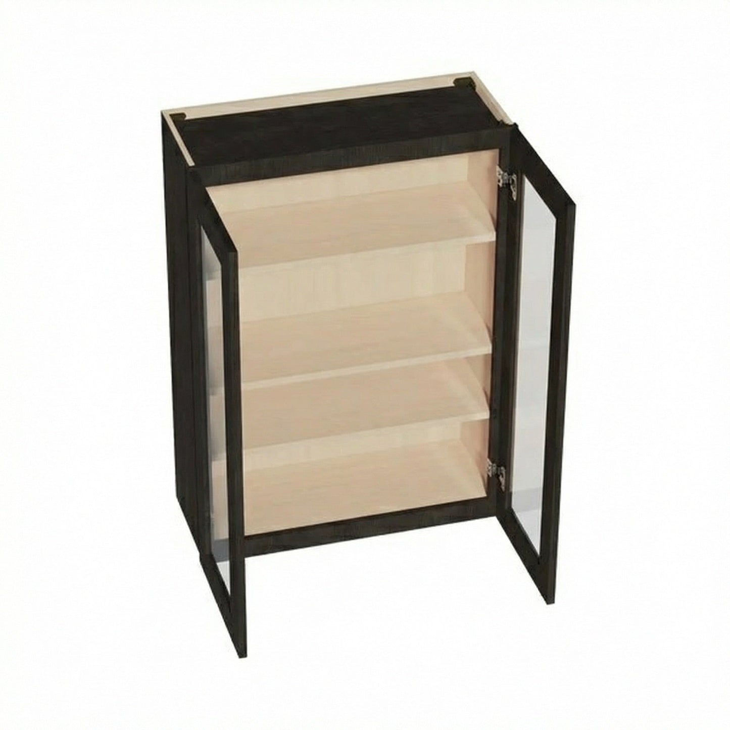 Shaker Glass Door Wall Cabinet 30" (W3042GD) · Ardelle - Charcoal - Interior