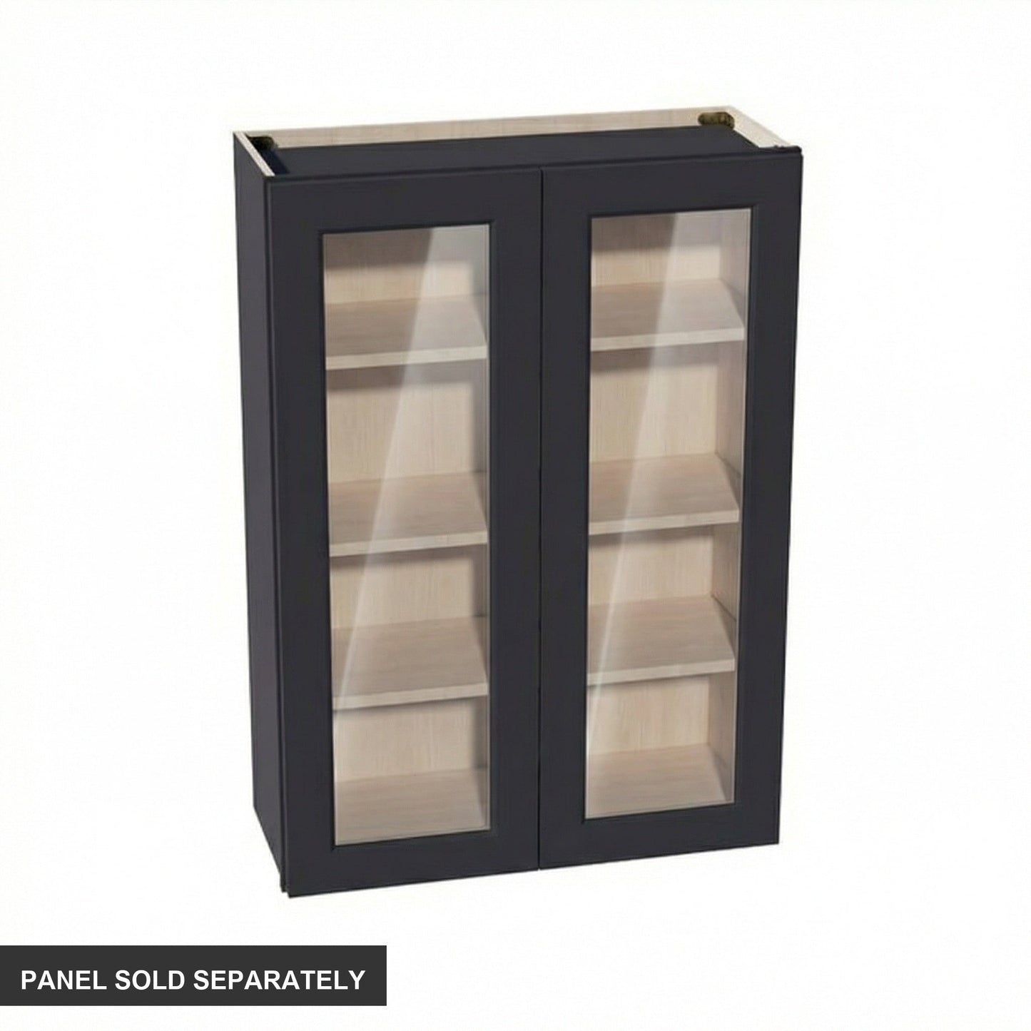 Shaker Glass Door Wall Cabinet 30" (W3042GD) · Ardelle - Ebony - Product