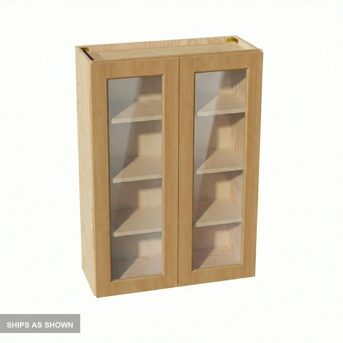 Shaker Glass Door Wall Cabinet 30" (W3042GD) · Ardelle - Timber - Flat Pack
